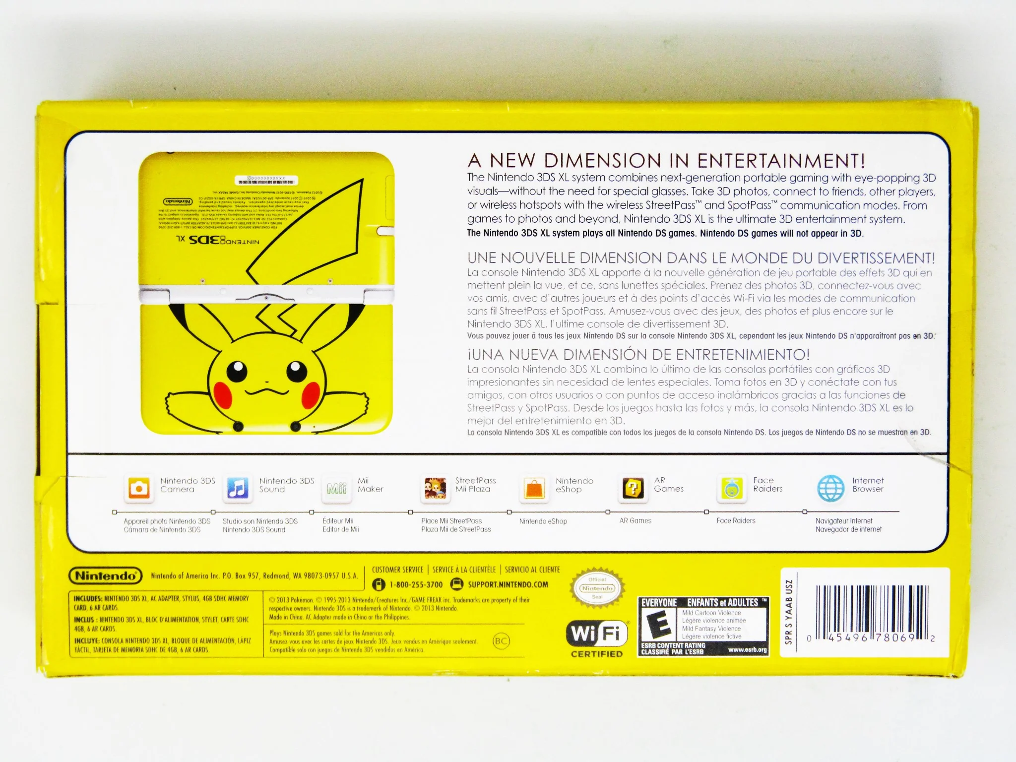 Nintendo 3DS XL System [Yellow Pikachu Limited Edition] - Image 2