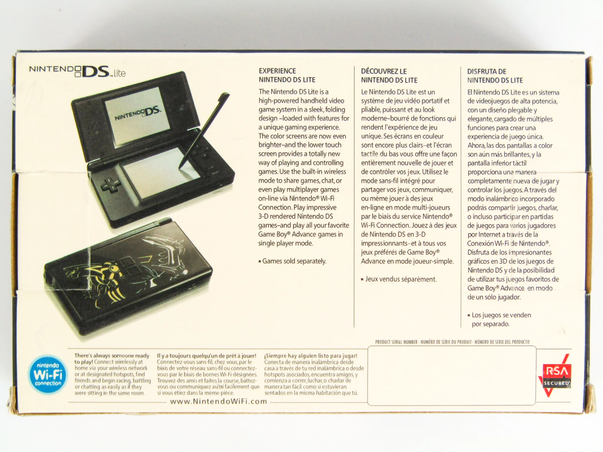 Nintendo DS Lite System [Dialga And Palkia Edition] - Image 2