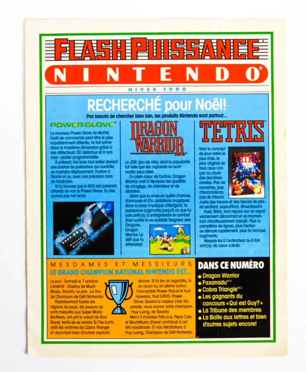Nintendo Flash Puissance [French Version] [Hiver 1990] [Nintendo Power Flash] (Magazines)