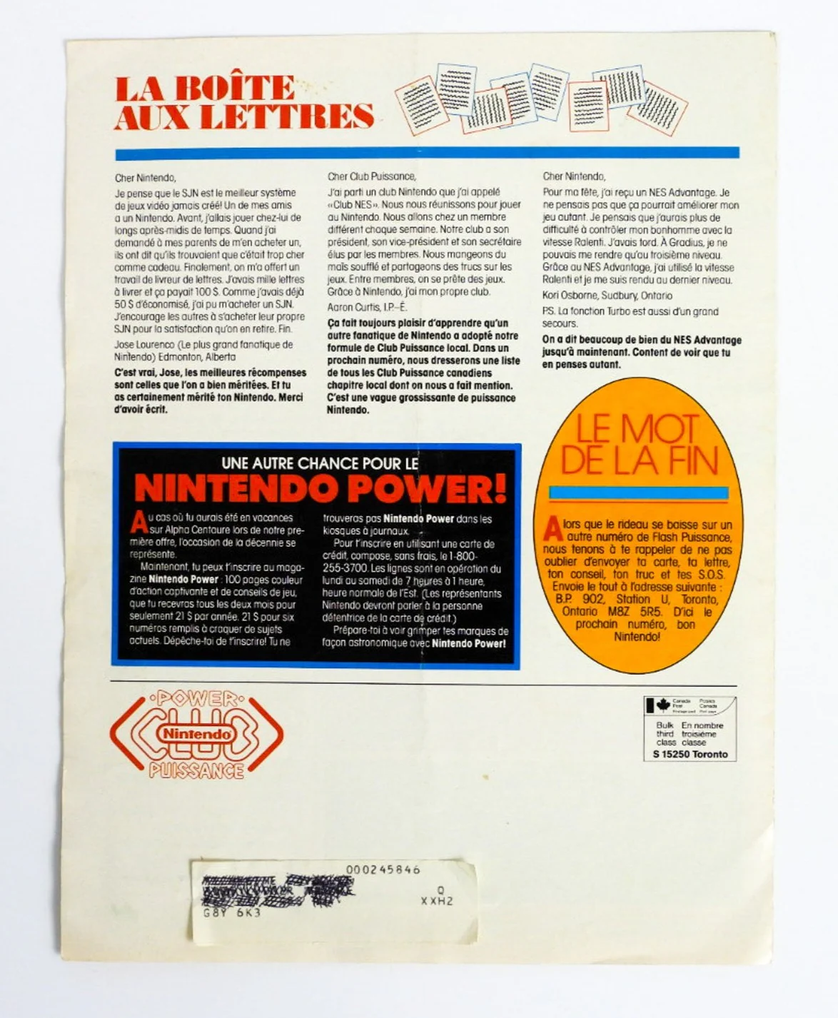 Nintendo Flash Puissance [French Version] [Hiver 1990] [Nintendo Power Flash] (Magazines) - Image 2