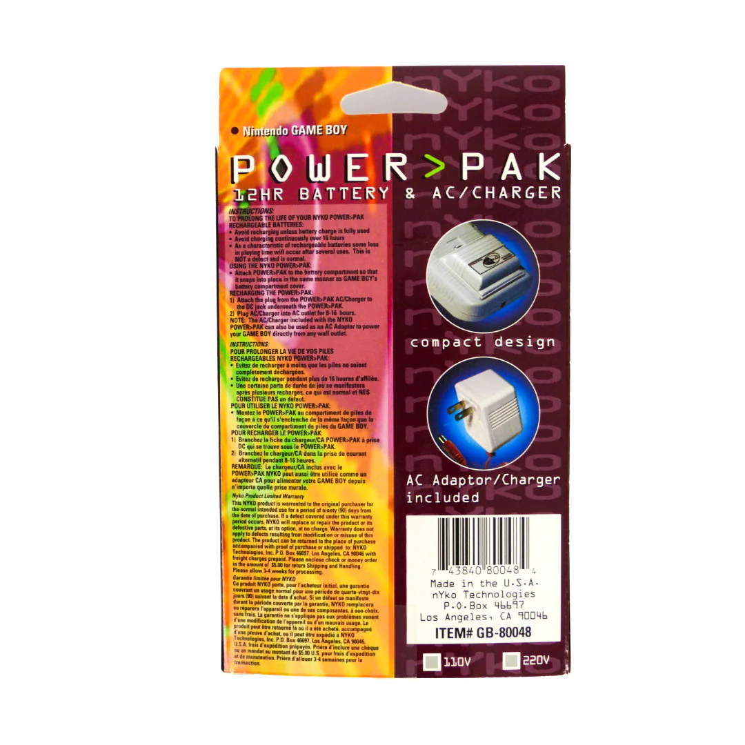 Gameboy Rechargeable Battery Pack/AC Adapter [Nyko] (Nintendo Game Boy) - Image 2