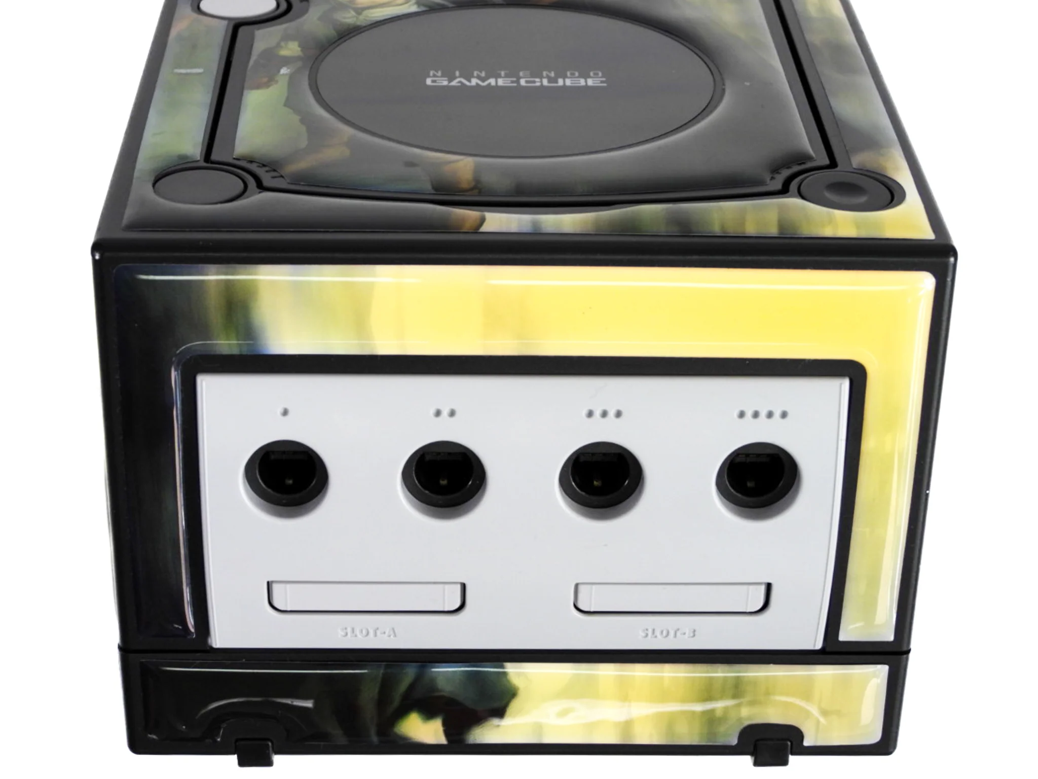 Nintendo GameCube System [DOL-101] Black with 1 Assorted Controller [Zelda Twilight Princess Stickers] - Image 2
