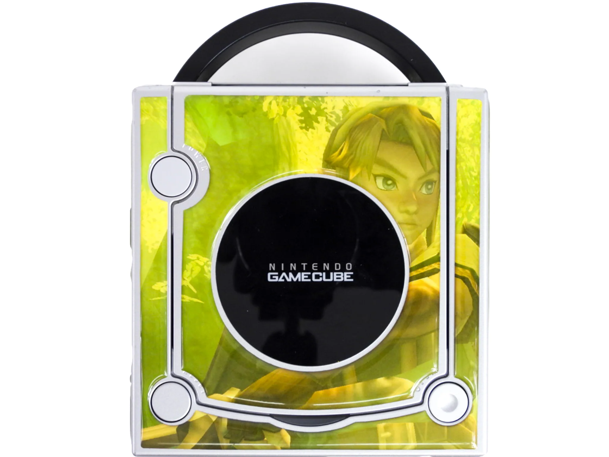 Nintendo GameCube System [DOL-101] Platinum with 1 Assorted Controller [Zelda Twilight Princess Stickers] - Image 2