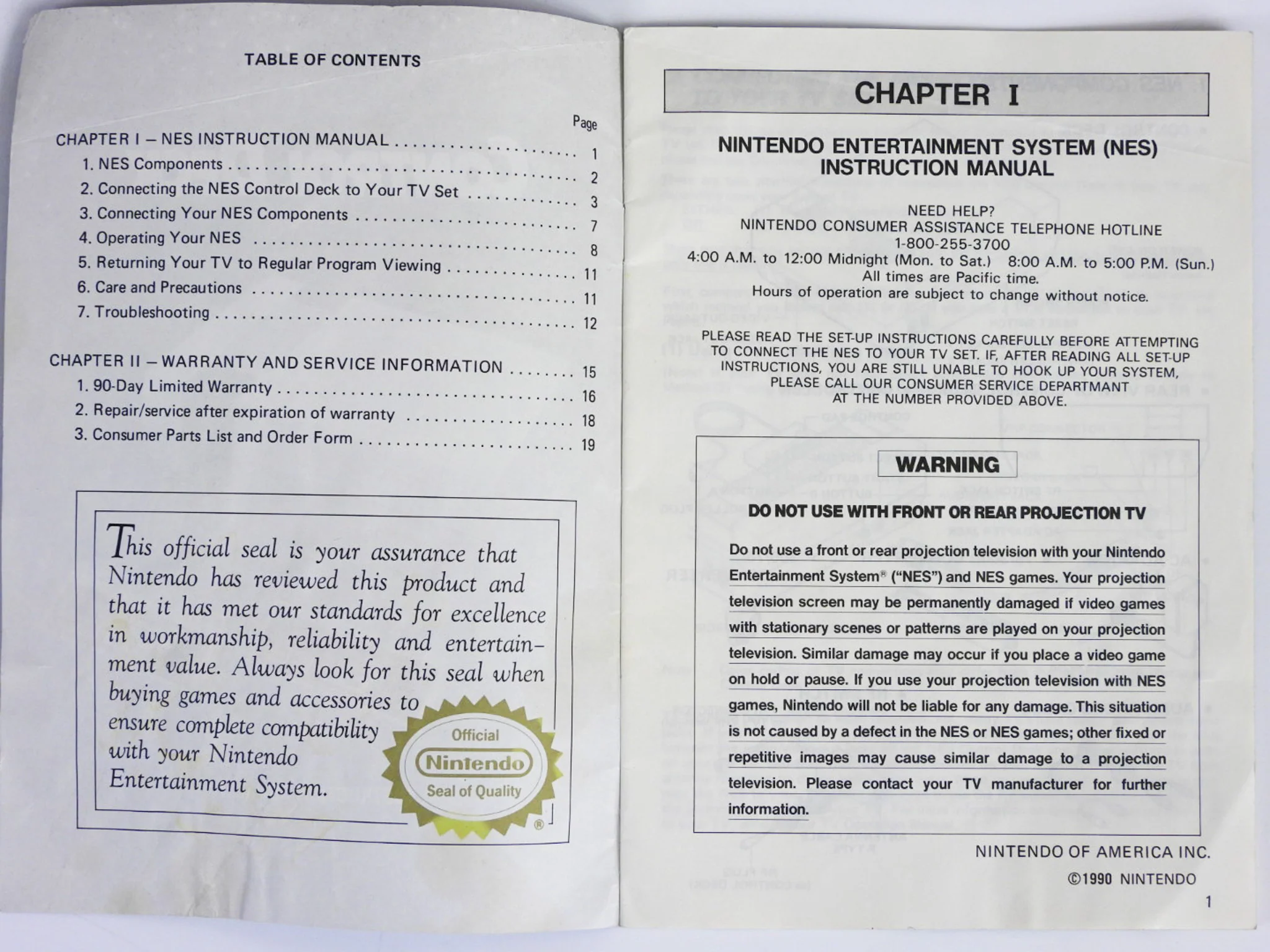 Nintendo NES Control Deck Instruction Booklet [Manual] (Nintendo / NES) - Image 9