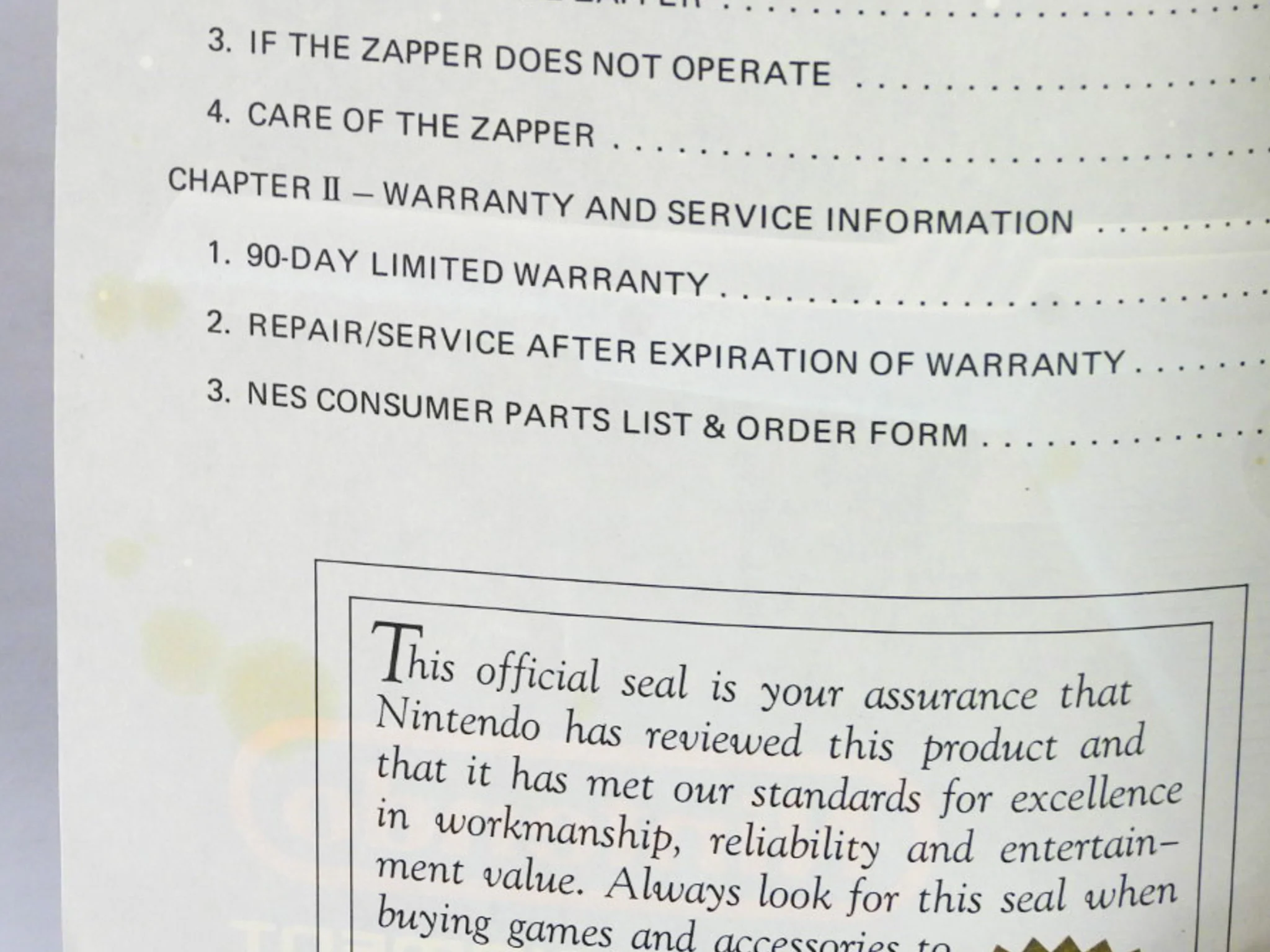 Nintendo NES Gray Zapper Light Gun [Manual] (Nintendo / NES) - Image 5