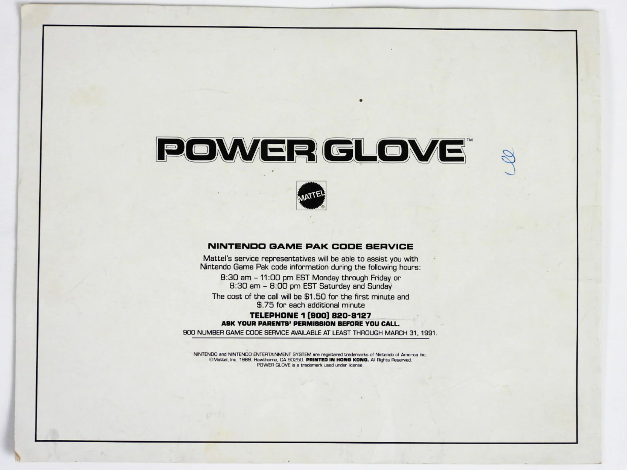 Nintendo NES Power Glove Program Guide [Manual] (Nintendo / NES) - Image 2