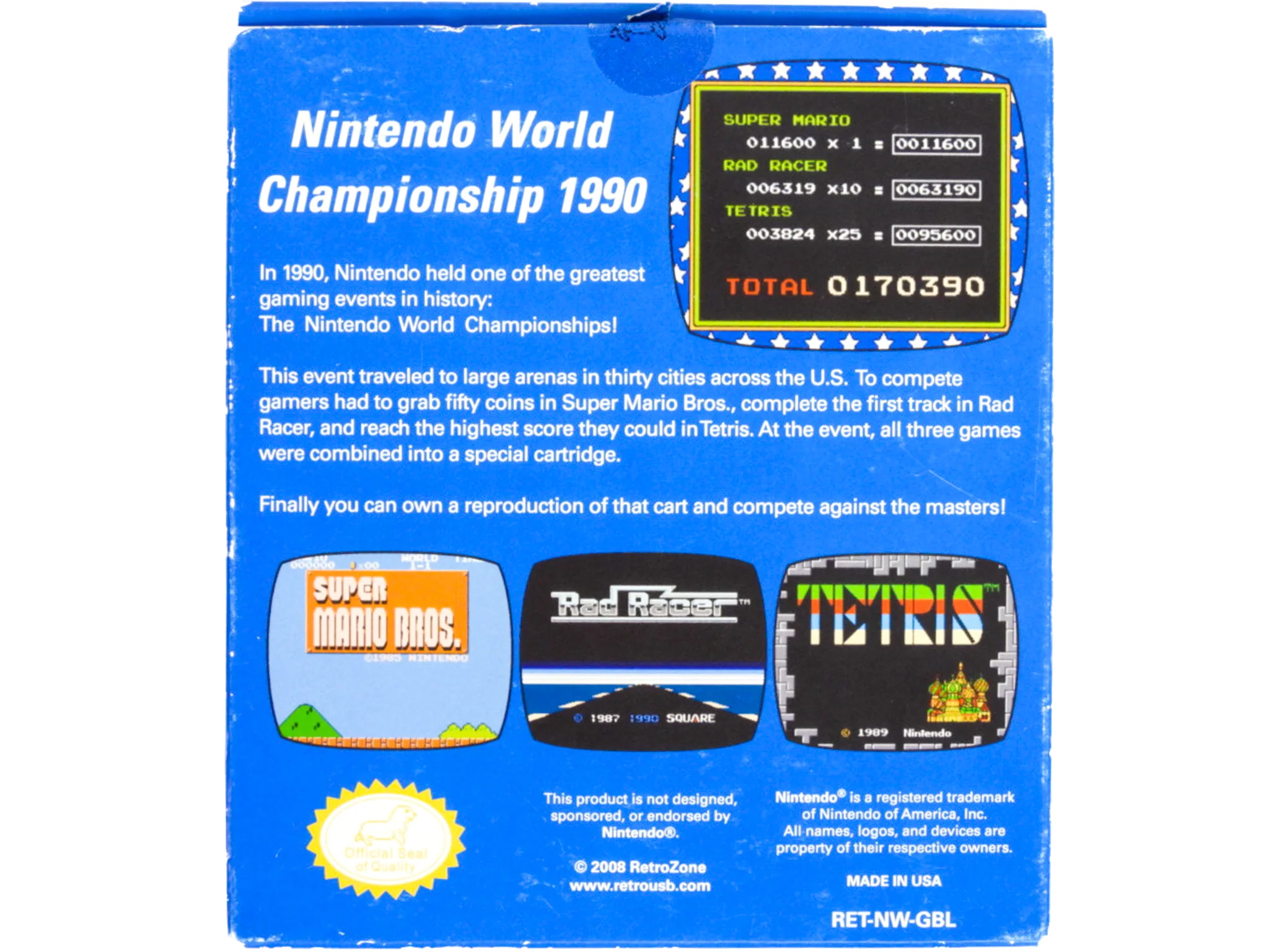 Nintendo World Championship [Reproduction] (Nintendo / NES) - Image 2