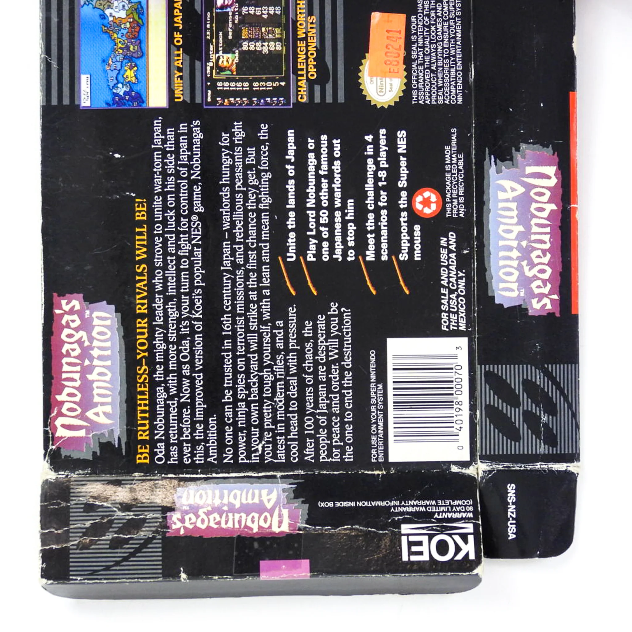 Nobunaga's Ambition [Box] (Super Nintendo / SNES) - Image 2
