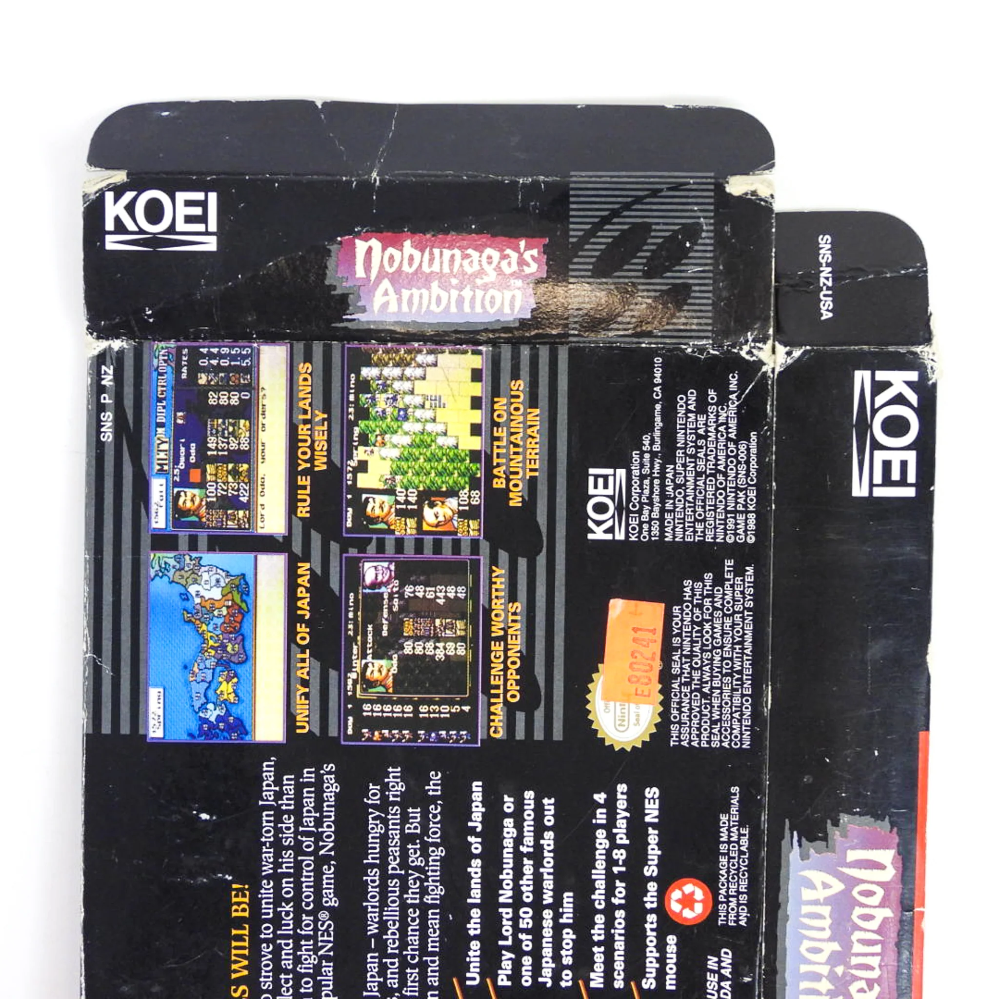 Nobunaga's Ambition [Box] (Super Nintendo / SNES) - Image 3