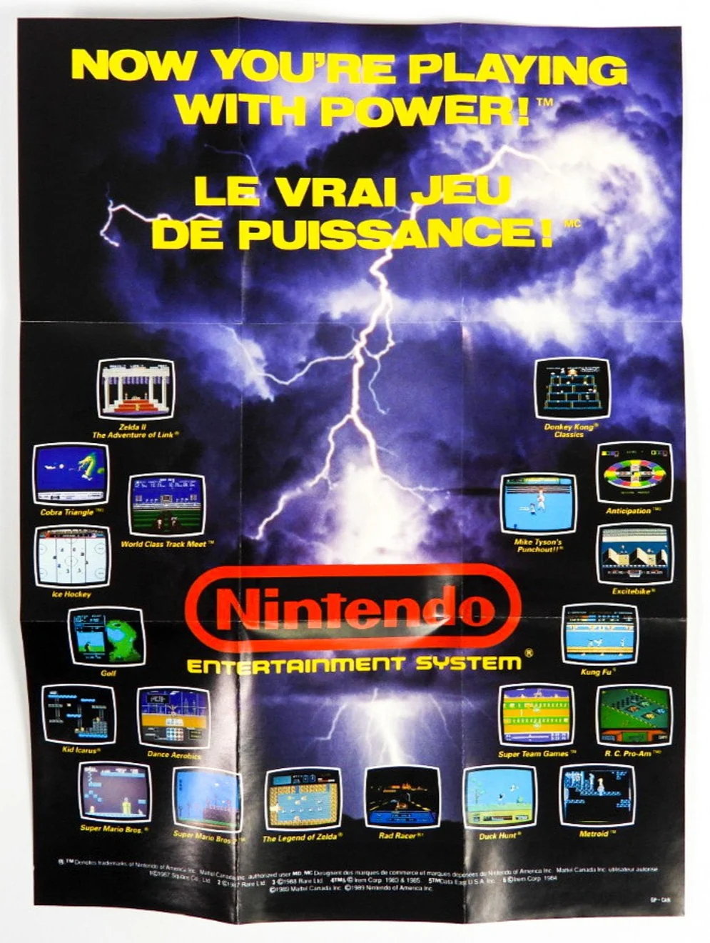 Now You're Playing With Power 1989 [CAN Version] [Poster] (Nintendo / NES)
