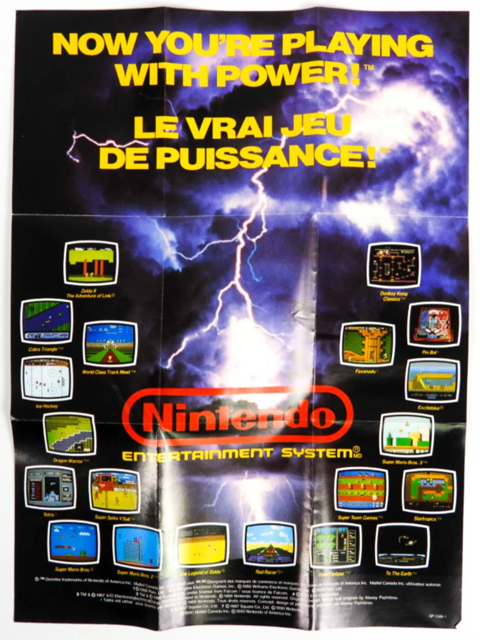 Now You're Playing With Power 1990 [CAN Version] [Poster] (Nintendo / NES)