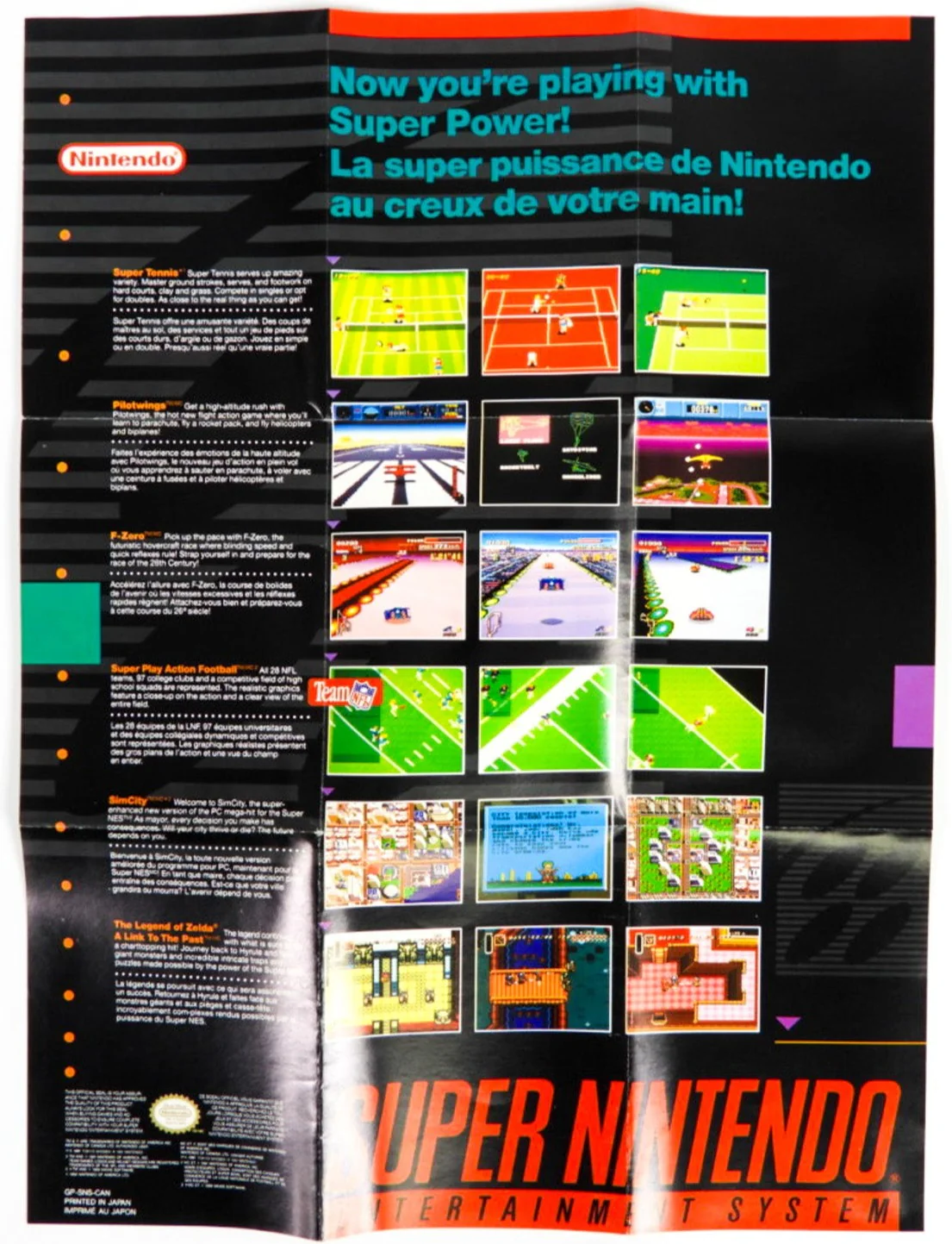 Now You're Playing With Super Power 1992 [CAN Version] [Poster] (Super Nintendo / SNES) - Image 2