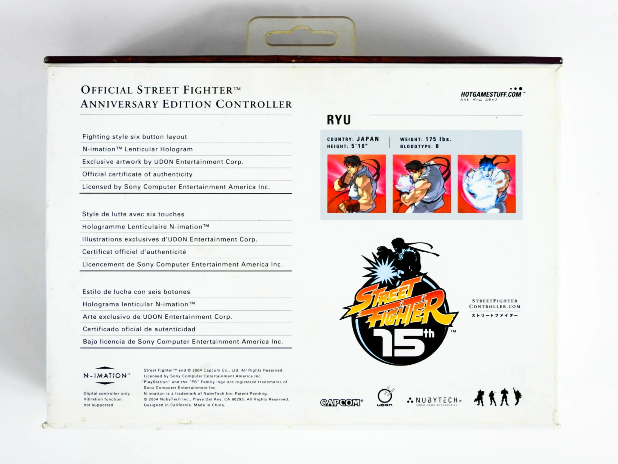 Official Street Fighter 15th Anniversary Ryu Controller (PlayStation 2 / PS2) - Image 2