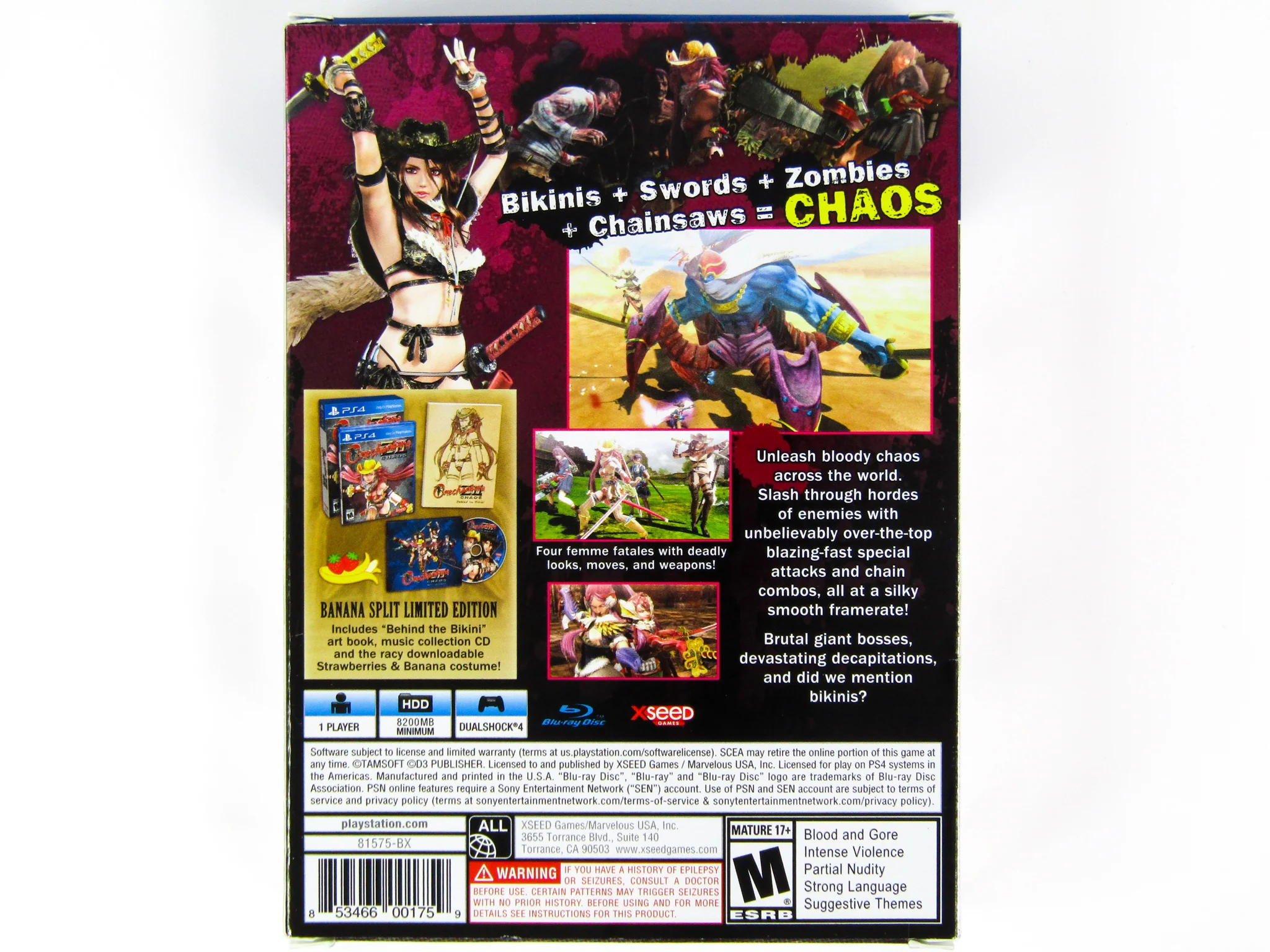 Onechanbara Z2: Chaos Banana Split Edition (PlayStation 4 / PS4) - Image 2