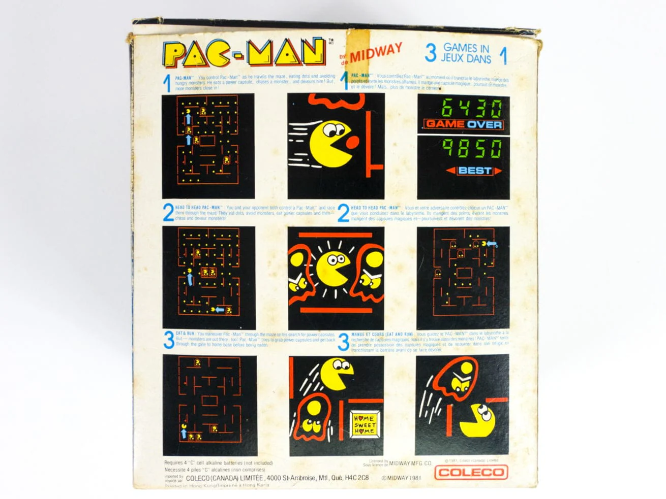 Pac-Man Mini Tabletop Arcade by Midway [Coleco] - Image 2