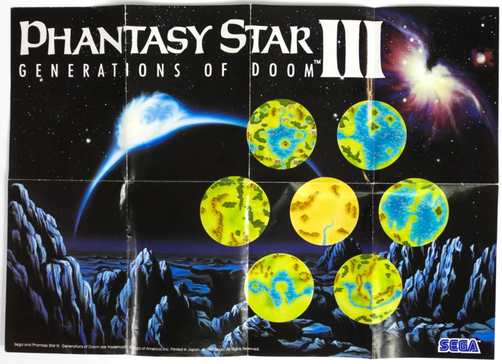 Phantasy Star III Generations Of Doom [Poster] (Sega Genesis)