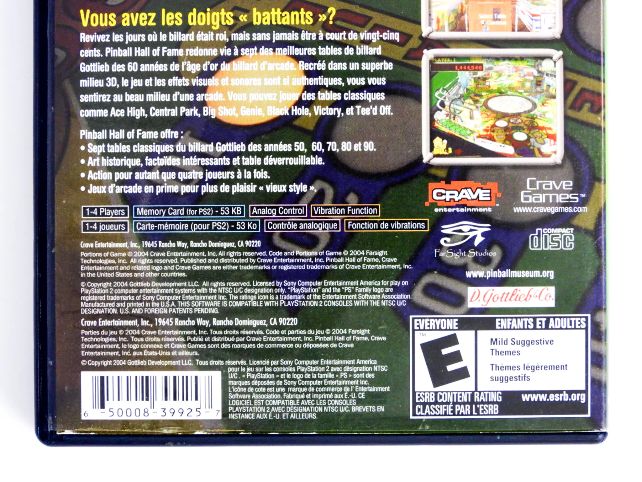 Pinball Hall of Fame: The Gottlieb Collection (PlayStation 2 / PS2) - Image 5