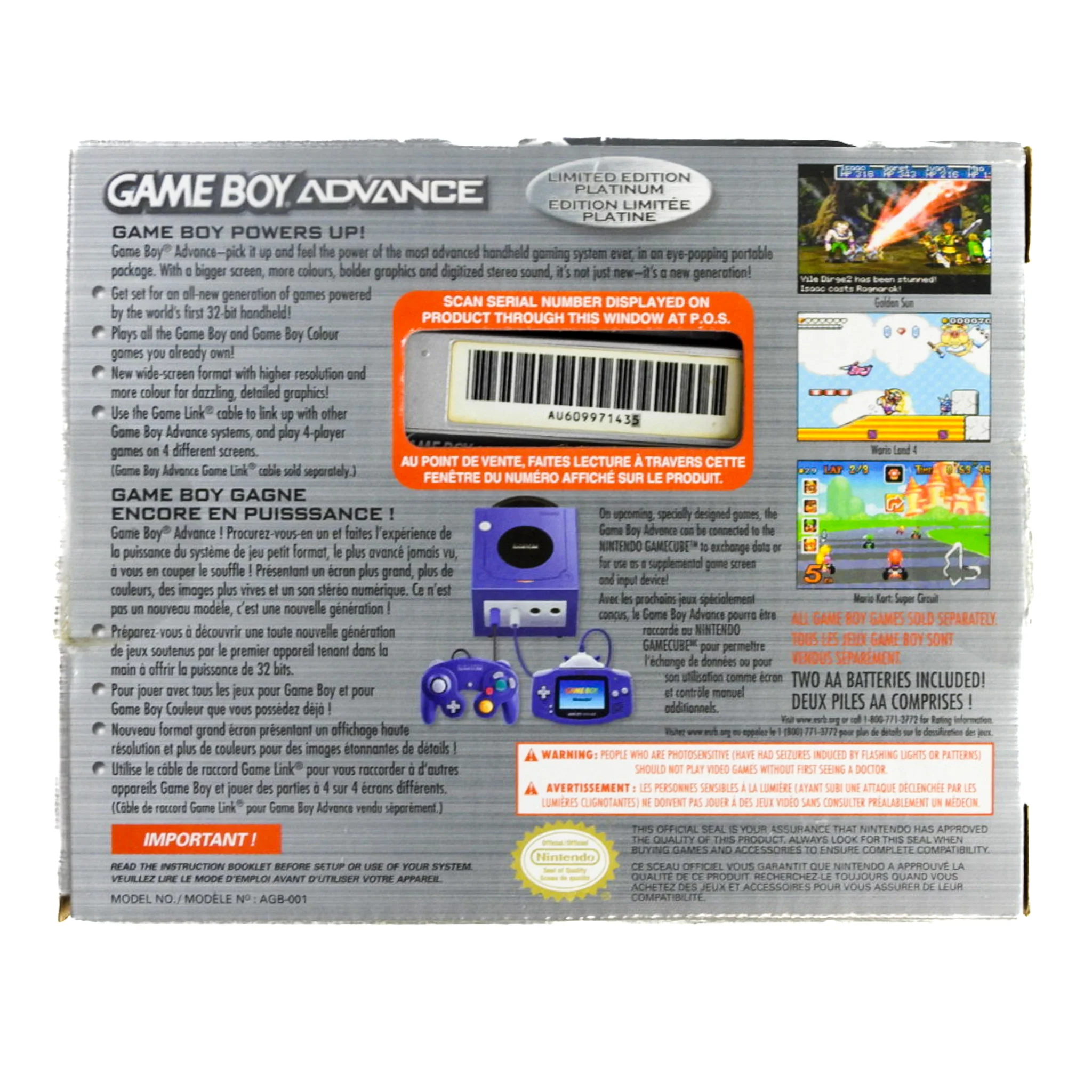 Nintendo Game Boy Advance System Platinum (GBA) - Image 8