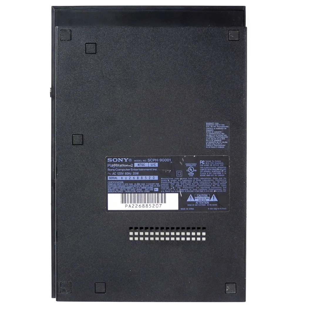 PlayStation 2 System Slim [SCPH-9000x] Black with 1 Unofficial Controller (PS2) - Image 2