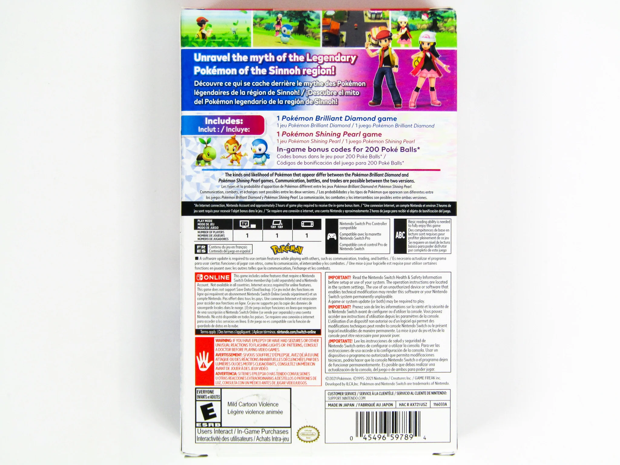 Pokemon Brilliant Diamond & Shining Pearl Double Pack (Nintendo Switch) - Image 2