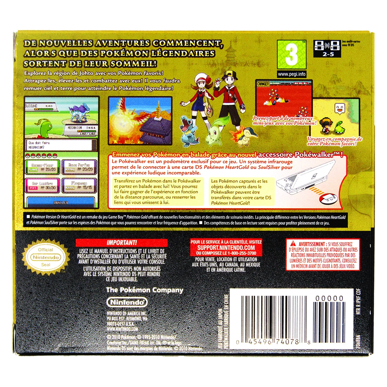 Pokemon HeartGold Version [Pokewalker] [French Version] [PAL] (Nintendo DS) - Image 2