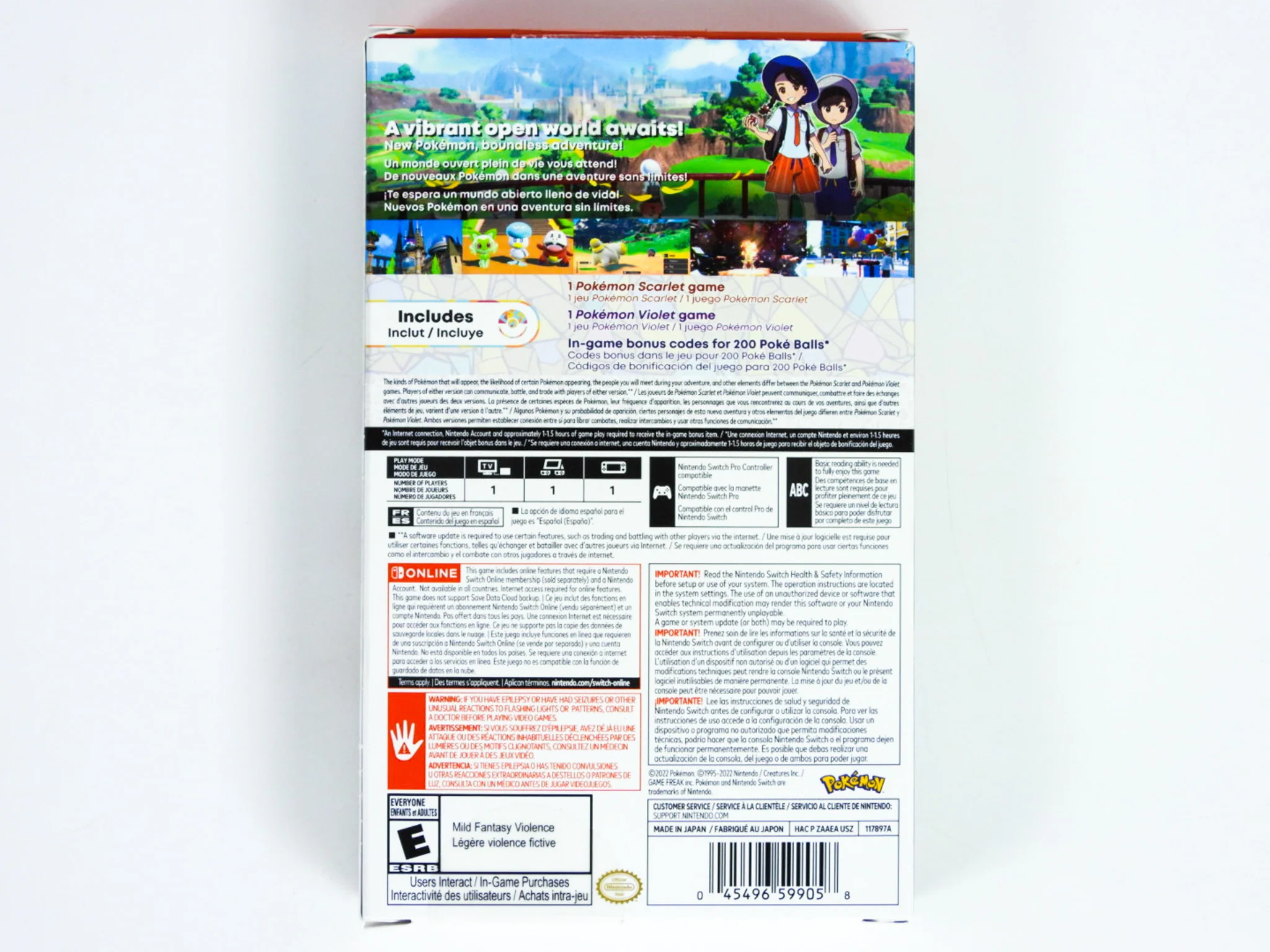 Pokemon Scarlet & Pokemon Violet Double Pack (Nintendo Switch) - Image 2