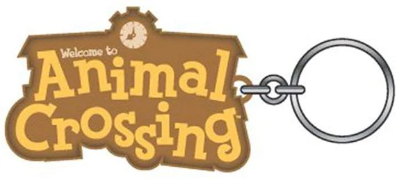 Porte-clés en caoutchouc avec logo Animal Crossing