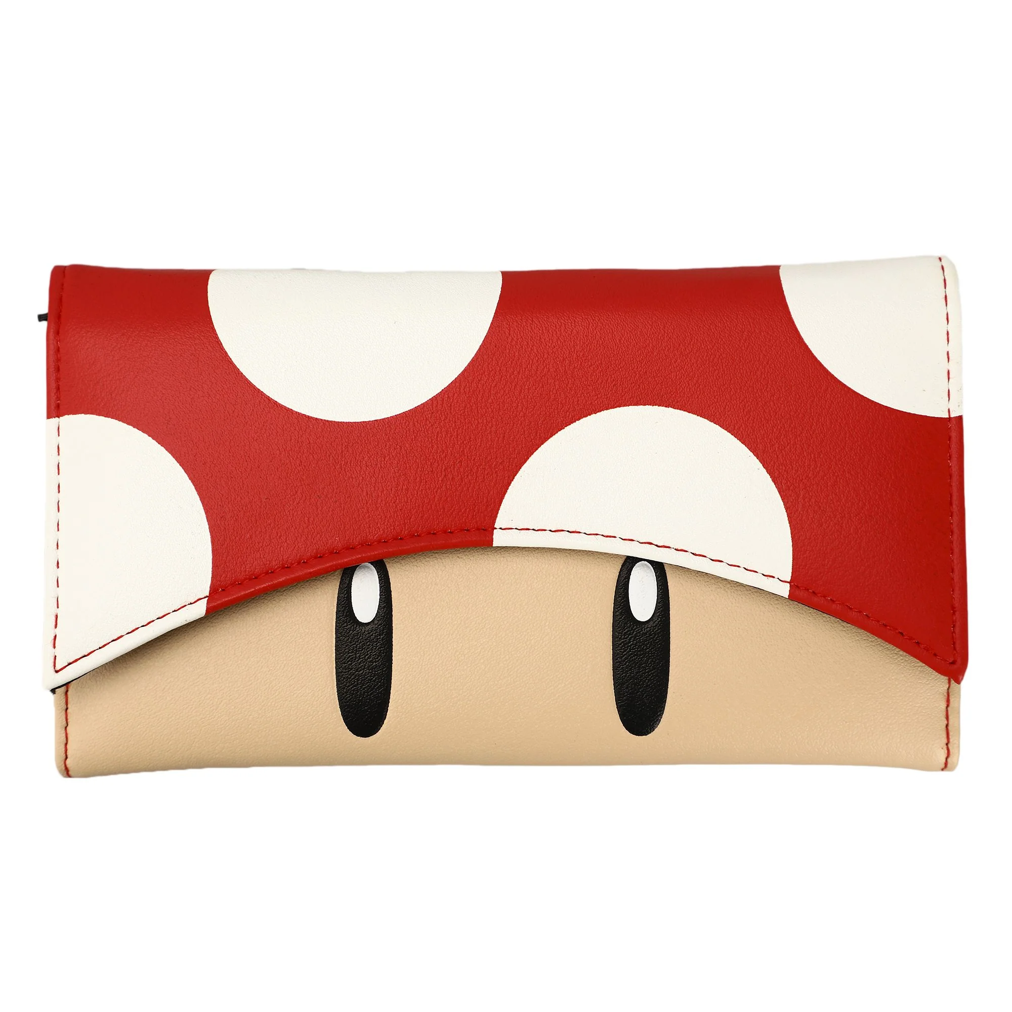 Portefeuille Super Mario à trois volets champignon rouge