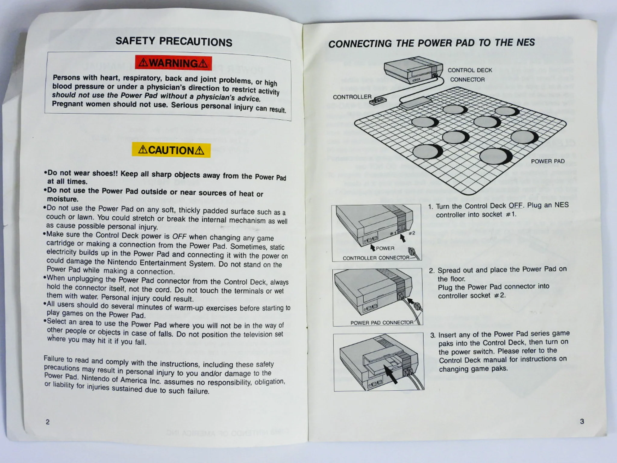 Power Pad NES Instruction Manual [Manual] (Nintendo / NES) - Image 3