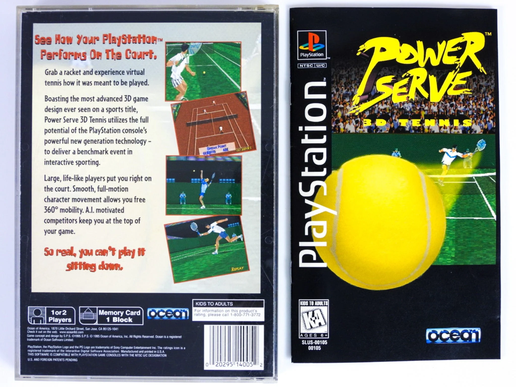 Power Serve Tennis [Long Box] (PlayStation / PS1) - Image 2