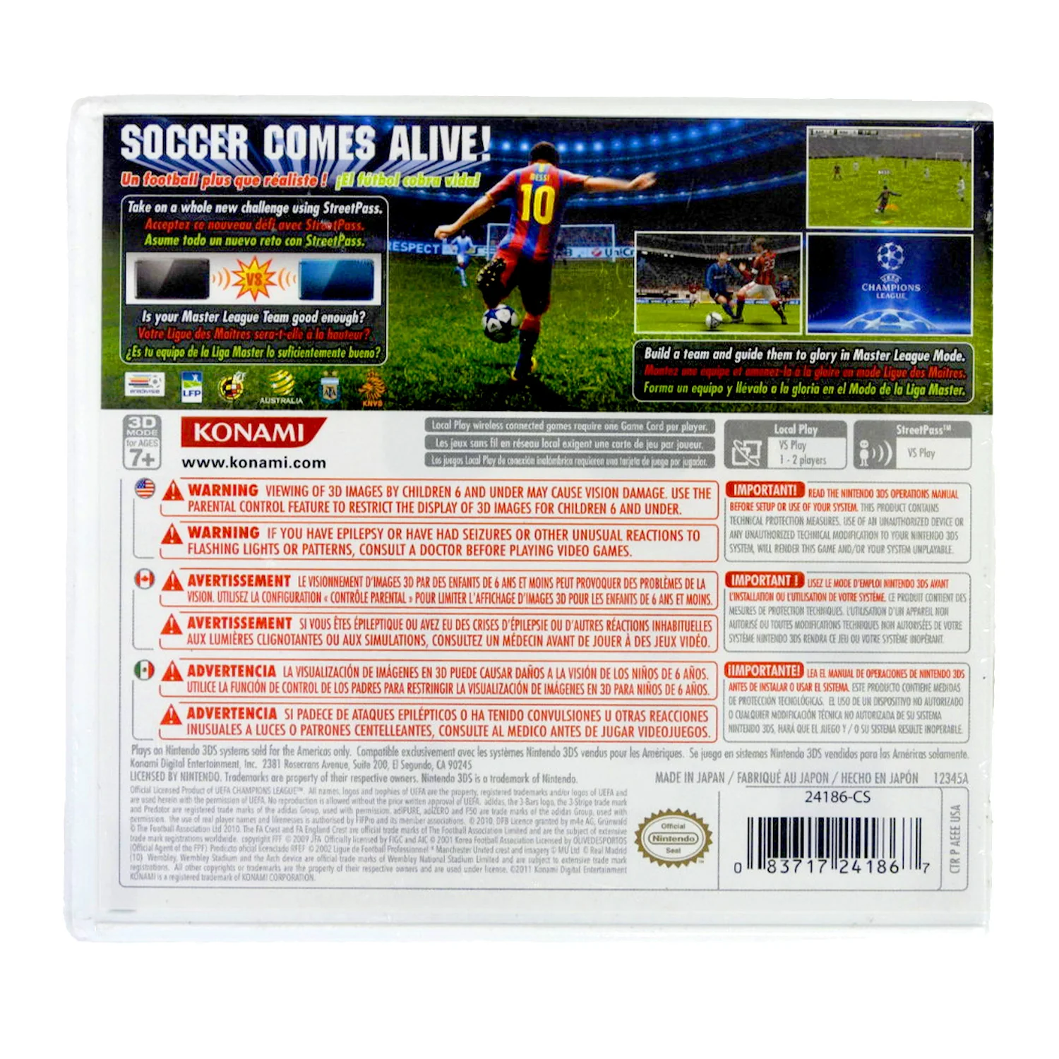 Pro Evolution Soccer 2011 (Nintendo 3DS) - Image 2