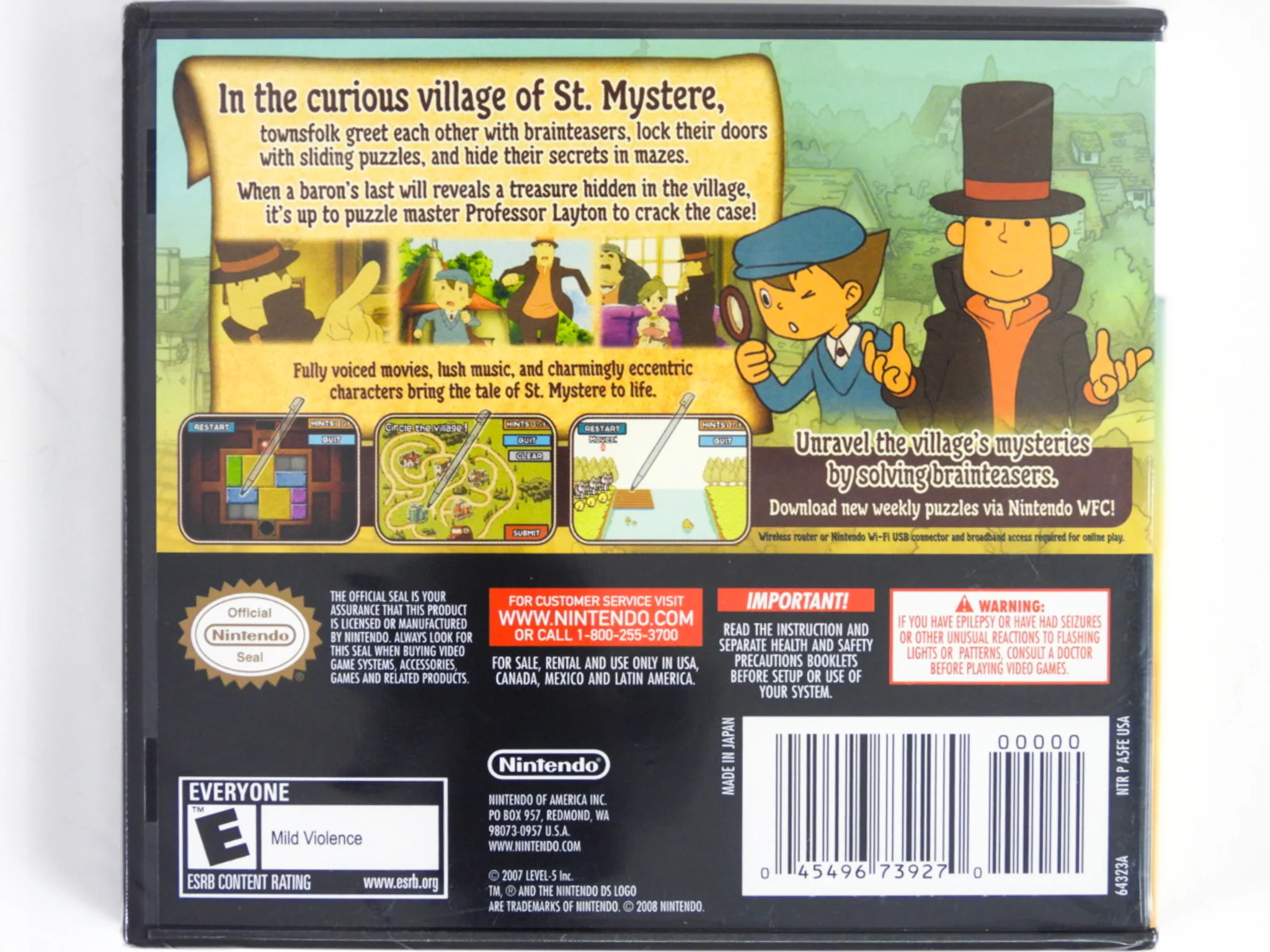 Professor Layton And The Curious Village (Nintendo DS) - Image 2