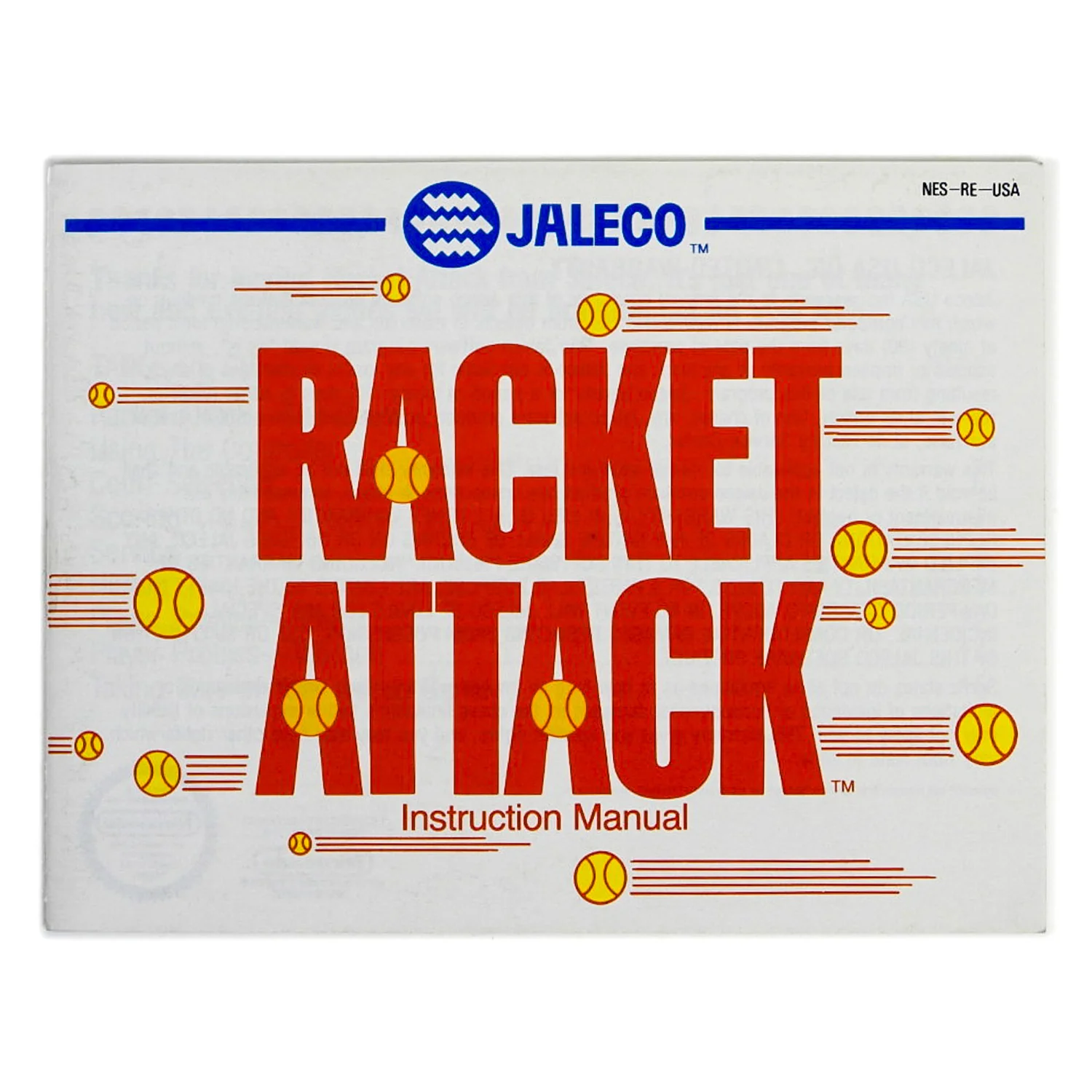 Racket Attack [Manual] (Nintendo / NES)