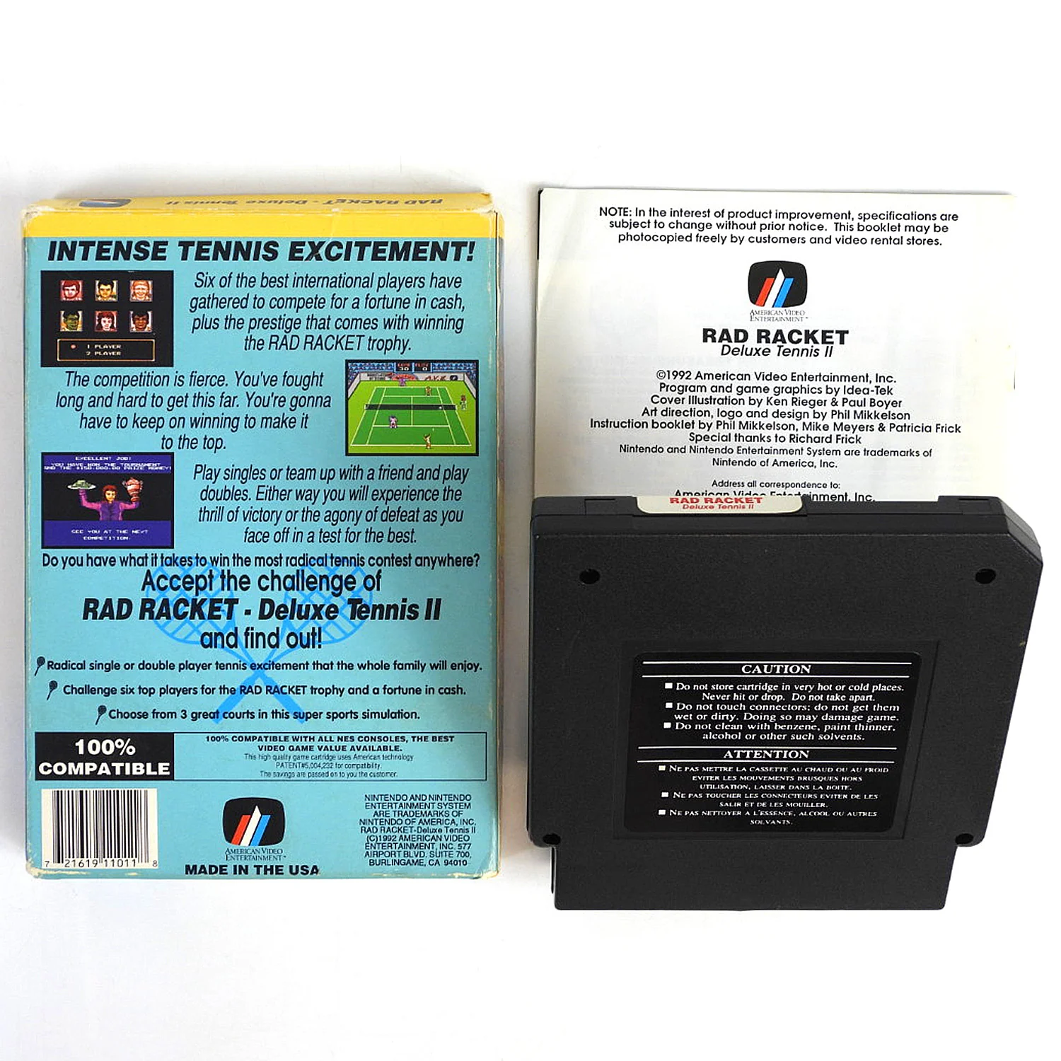 Rad Racket: Deluxe Tennis II 2 (Nintendo / NES) - Image 2