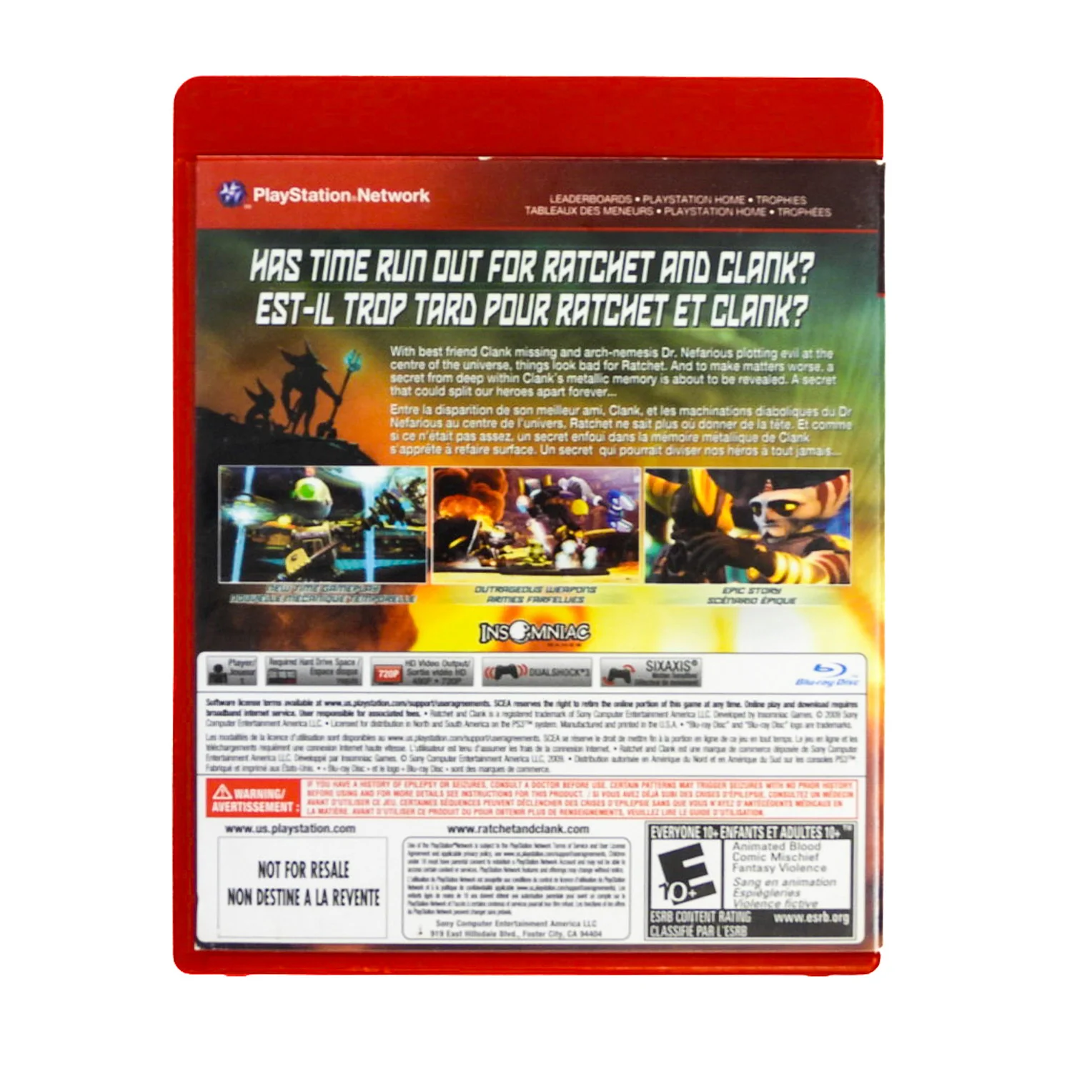 Ratchet & Clank Future: a Crack In Time [Greatest Hits] [Not for Resale] (PlayStation 3 / PS3) - Image 3