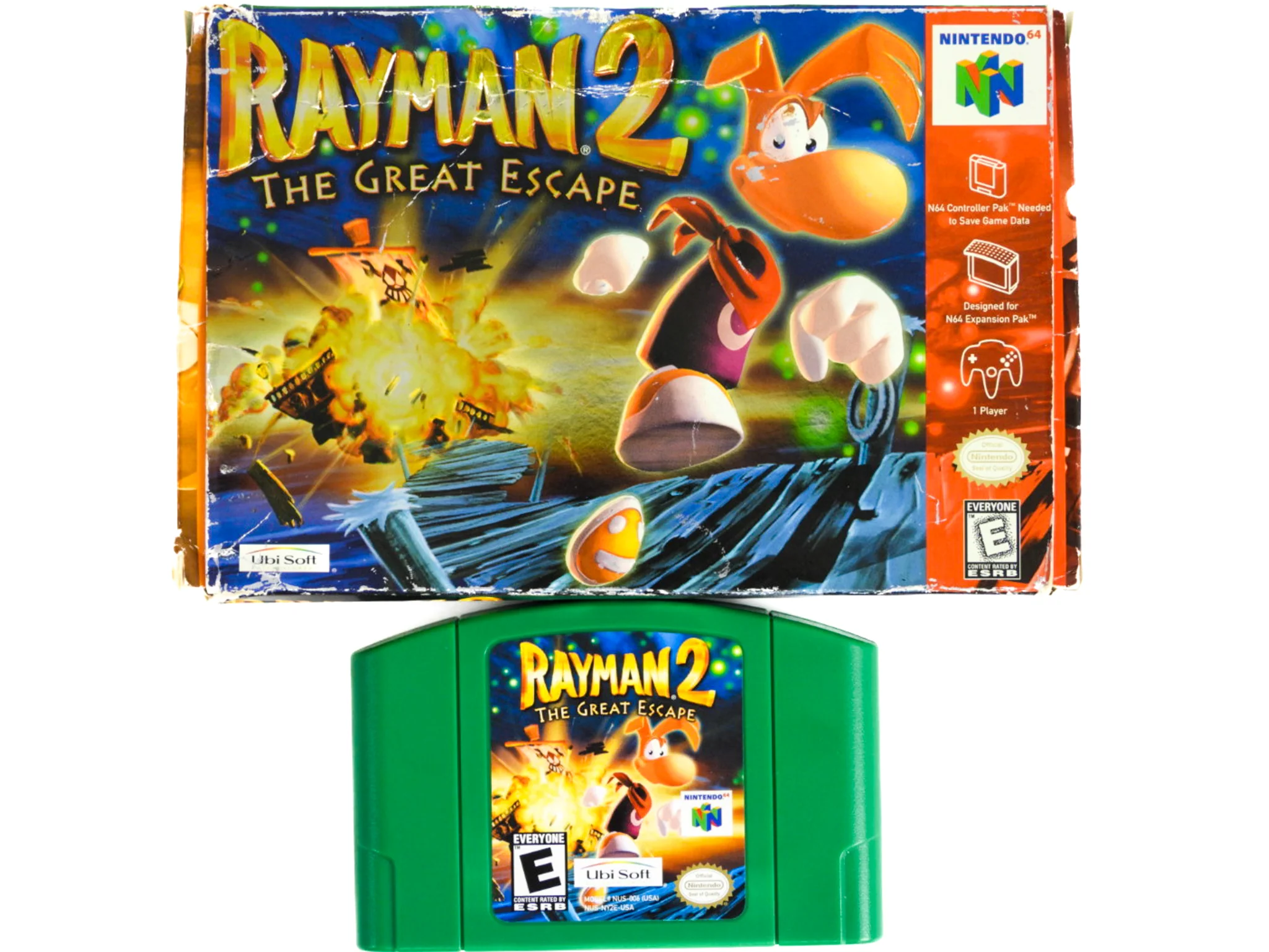 Rayman 2 The Great Escape [Metallic Cover] (Nintendo 64 / N64) - Image 2