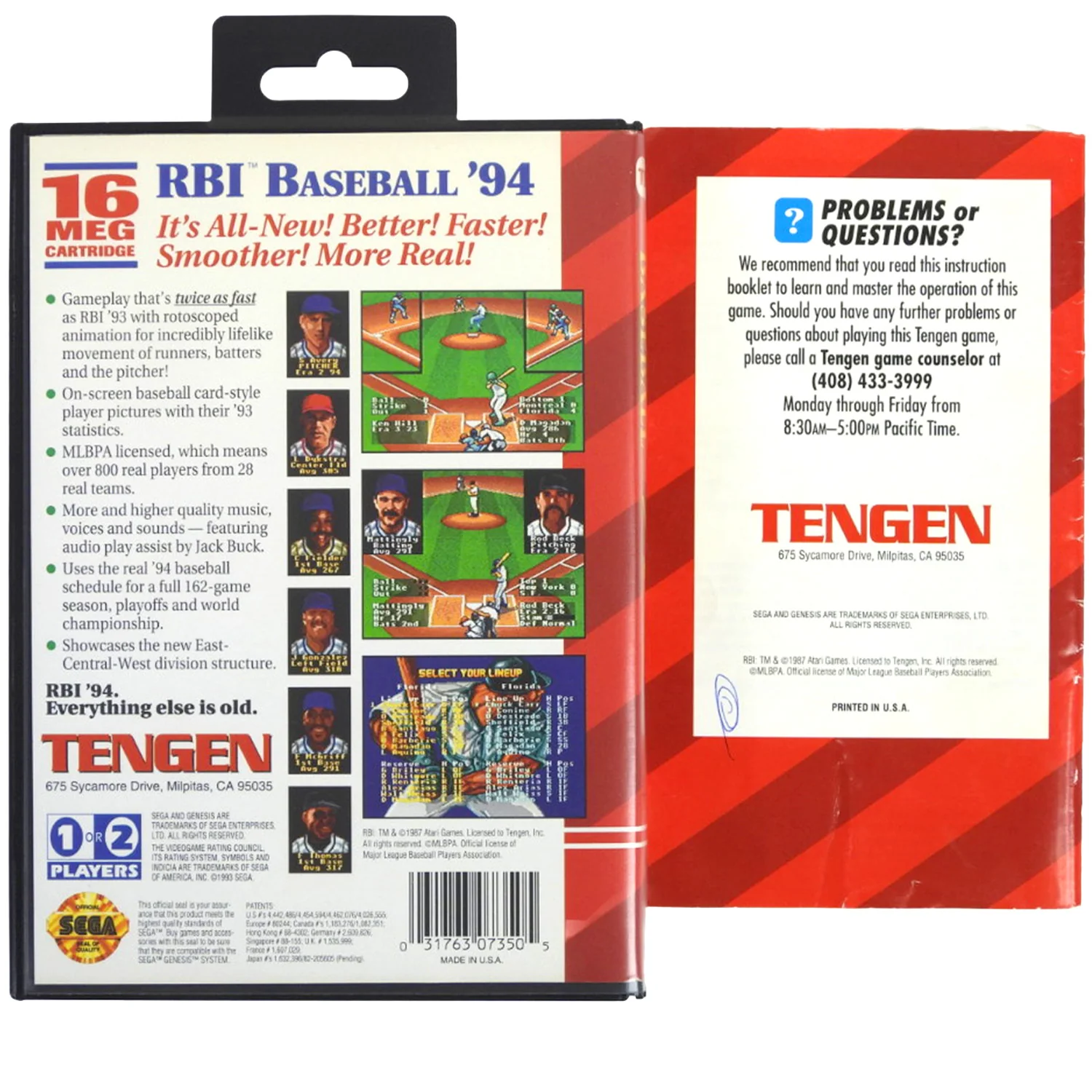 RBI Baseball 94 (Sega Genesis) - Image 2