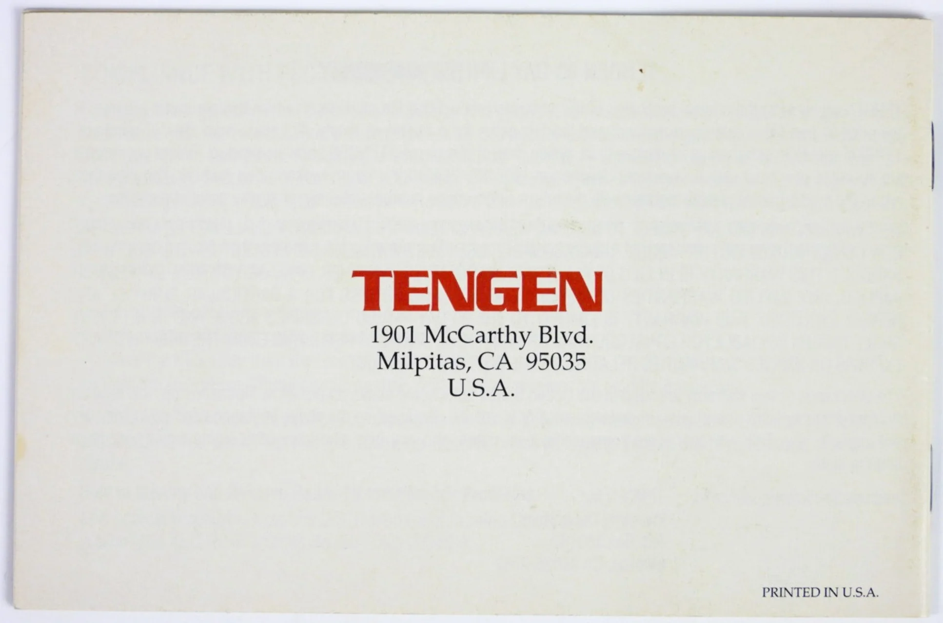 RBI Baseball [Tengen] [Manual] (Nintendo / NES) - Image 2