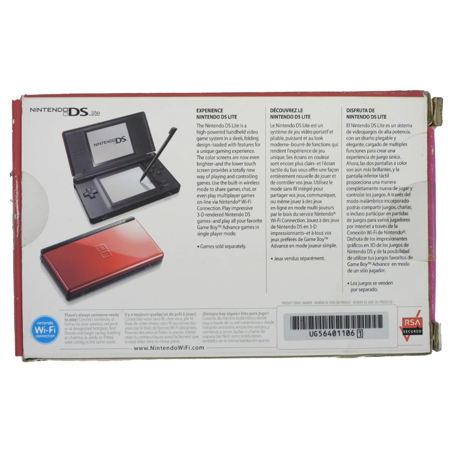 Nintendo DS Lite System Red Crimson and Black - Image 13
