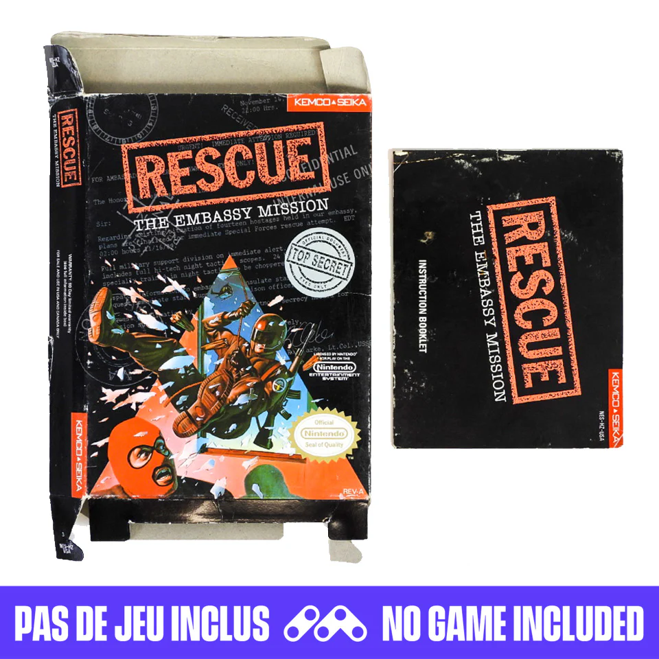 Rescue the Embassy Mission [Box] (Nintendo / NES)
