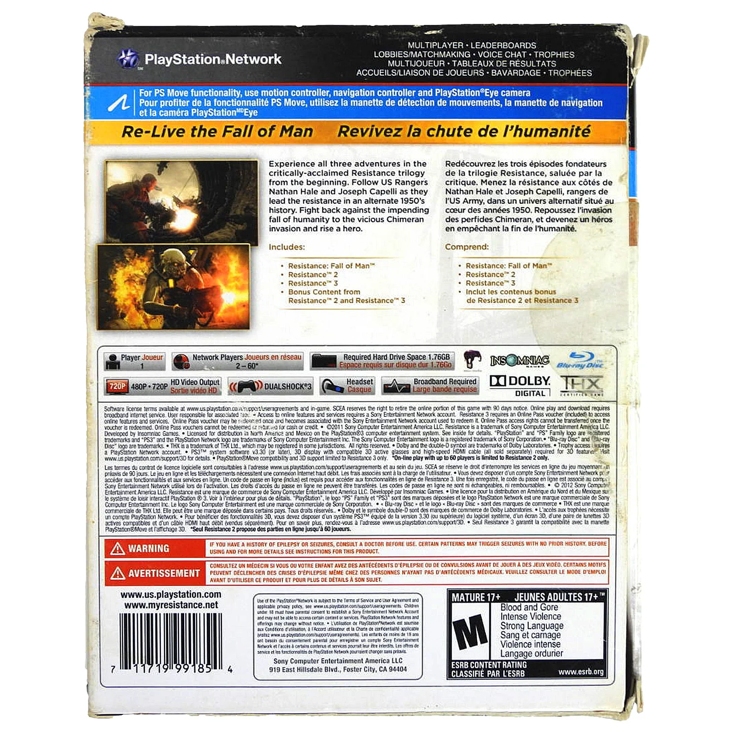 Resistance Trilogy Collection (PlayStation 3 / PS3) - Image 7