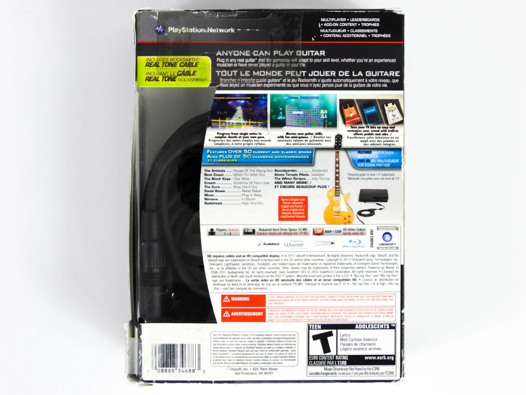 Rocksmith [Guitar And Bass] (PlayStation 3 / PS3) - Image 2