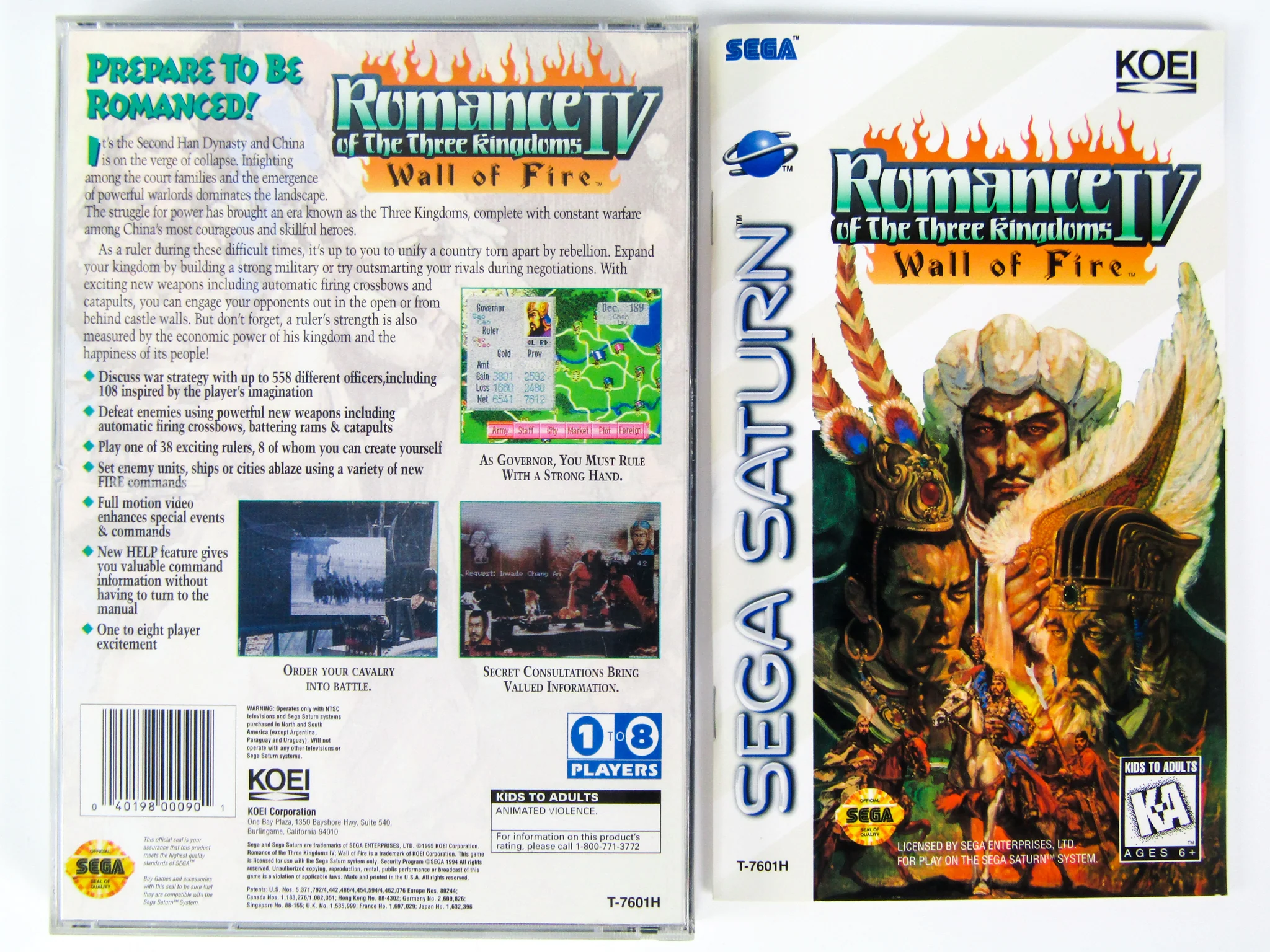 Romance Of The Three Kingdoms IV 4 Wall Of Fire (Sega Saturn) - Image 2