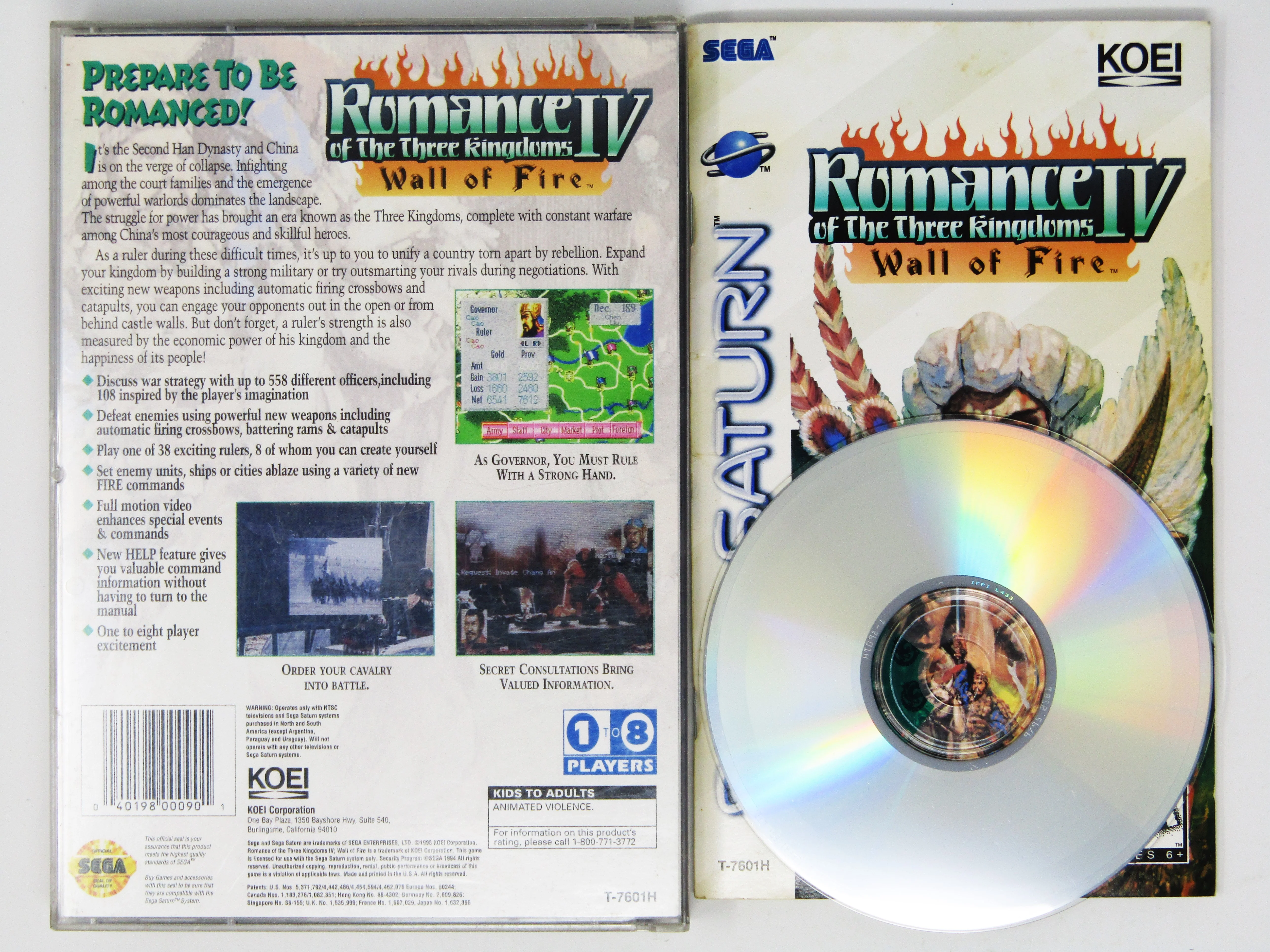 Romance Of The Three Kingdoms IV 4 Wall Of Fire (Sega Saturn) - Image 4