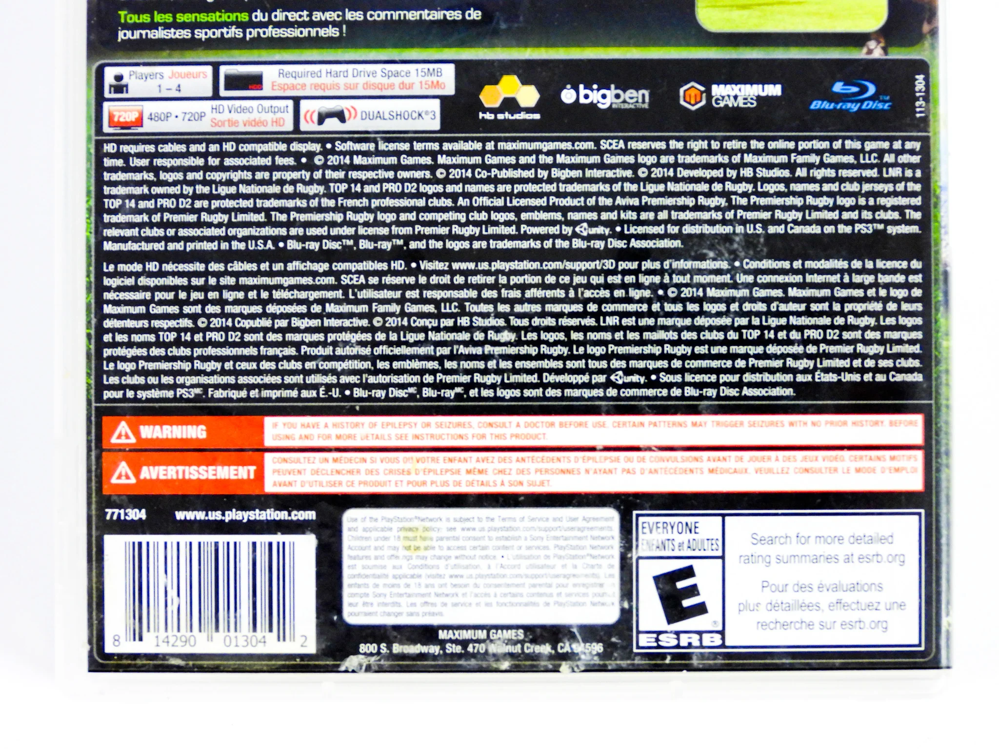 Rugby 15 (PlayStation 3 / PS3) - Image 3