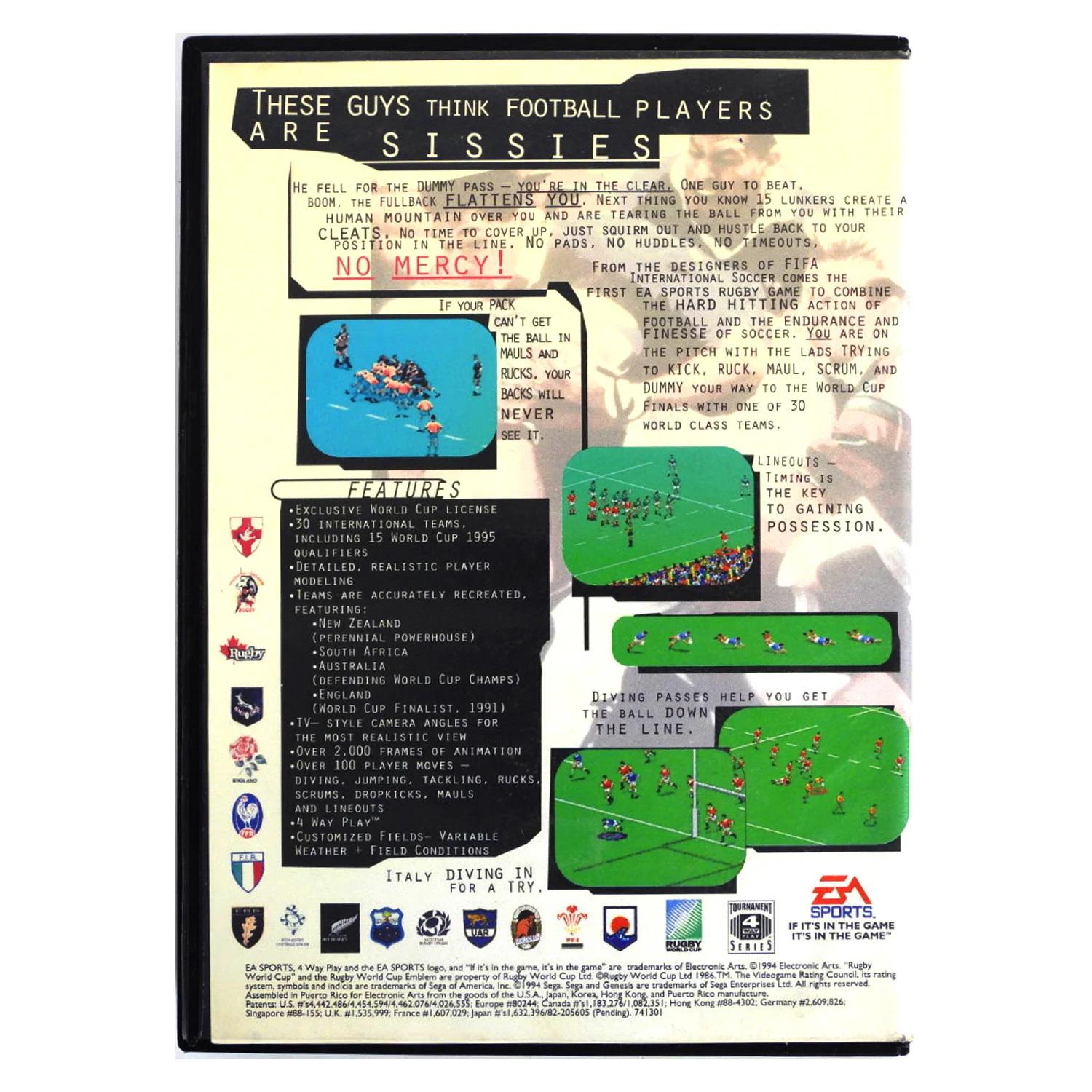 Rugby World Cup 95 (Sega Genesis) - Image 2