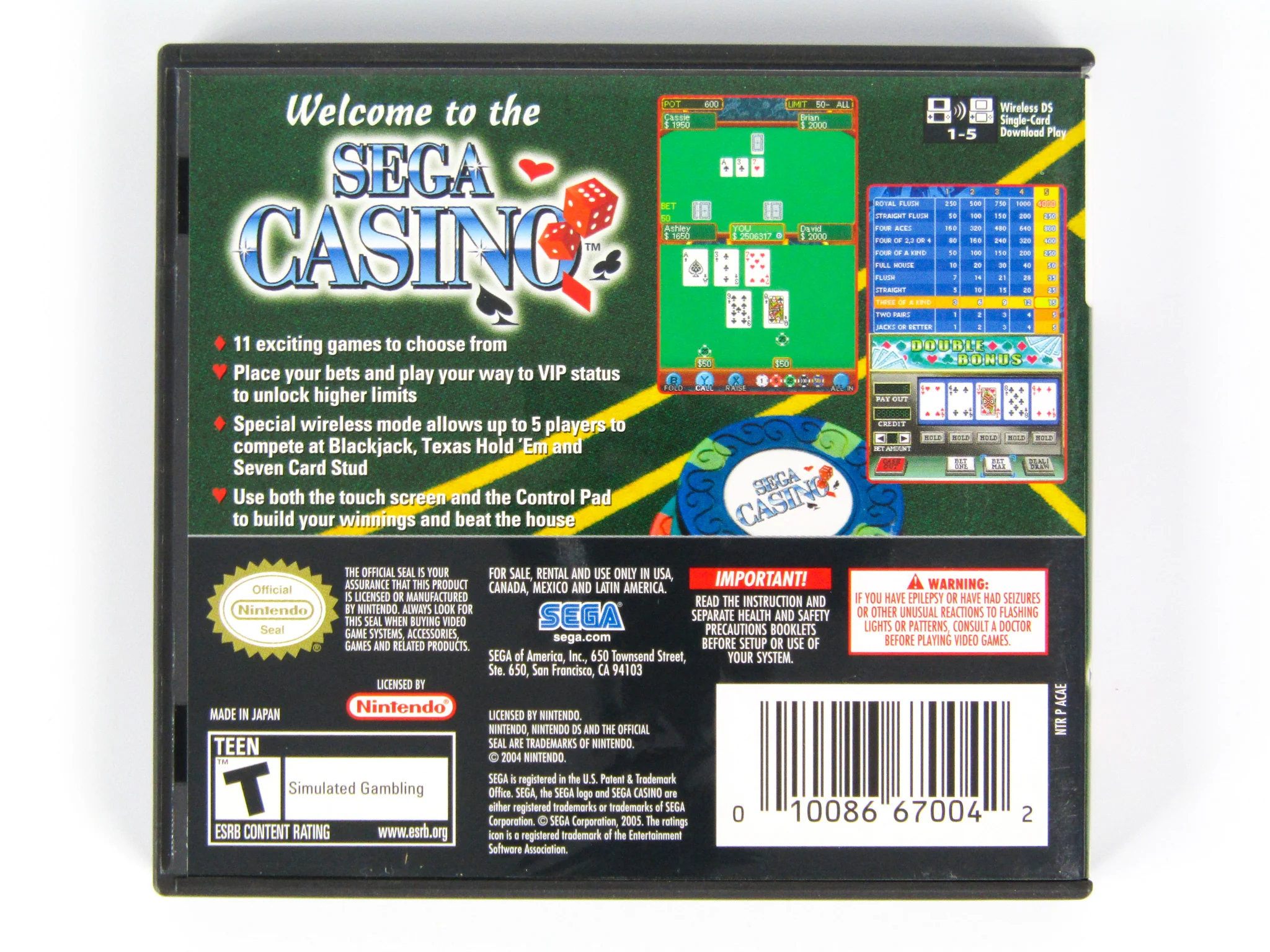 Sega Casino (Nintendo DS) - Image 3