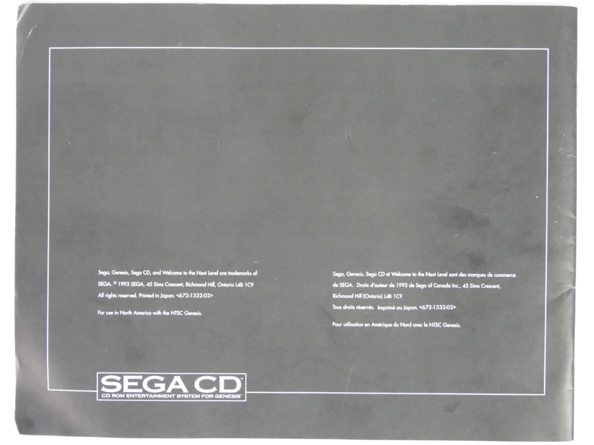 Sega CD User's Guide [French And English Version] [Manual] (Sega CD) - Image 5