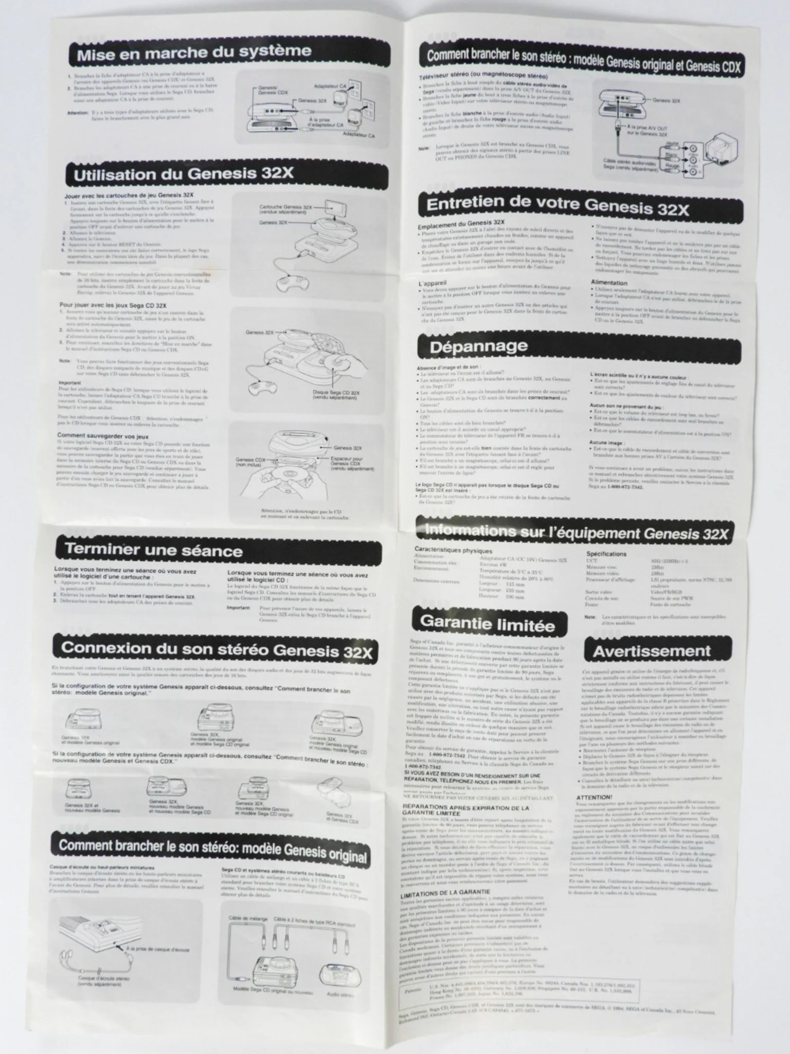 Sega Genesis 32X Instruction [French Version] [Manual] (Sega 32X) - Image 3