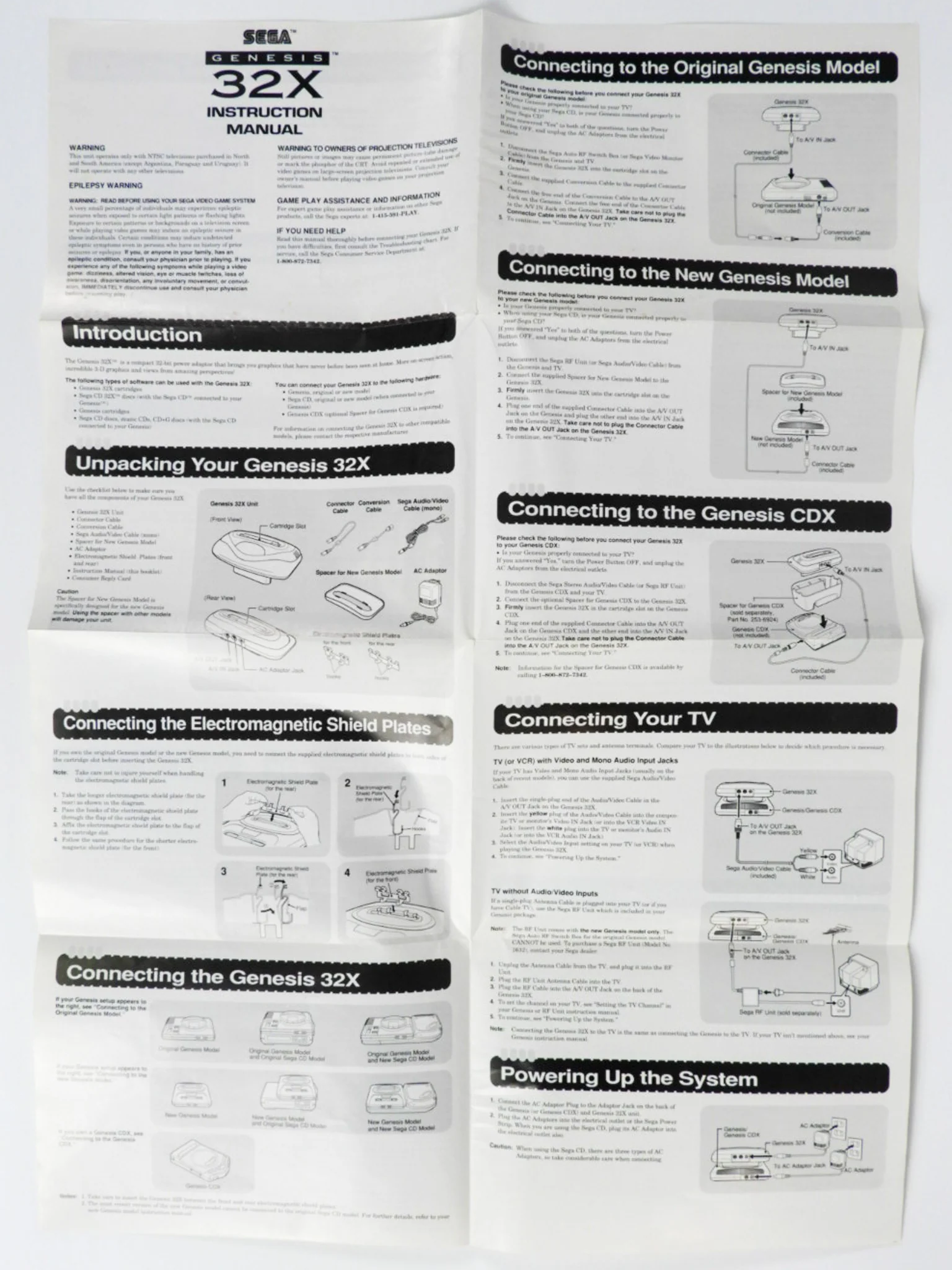 Sega Genesis 32X Instruction [Manual] (Sega 32X) - Image 4